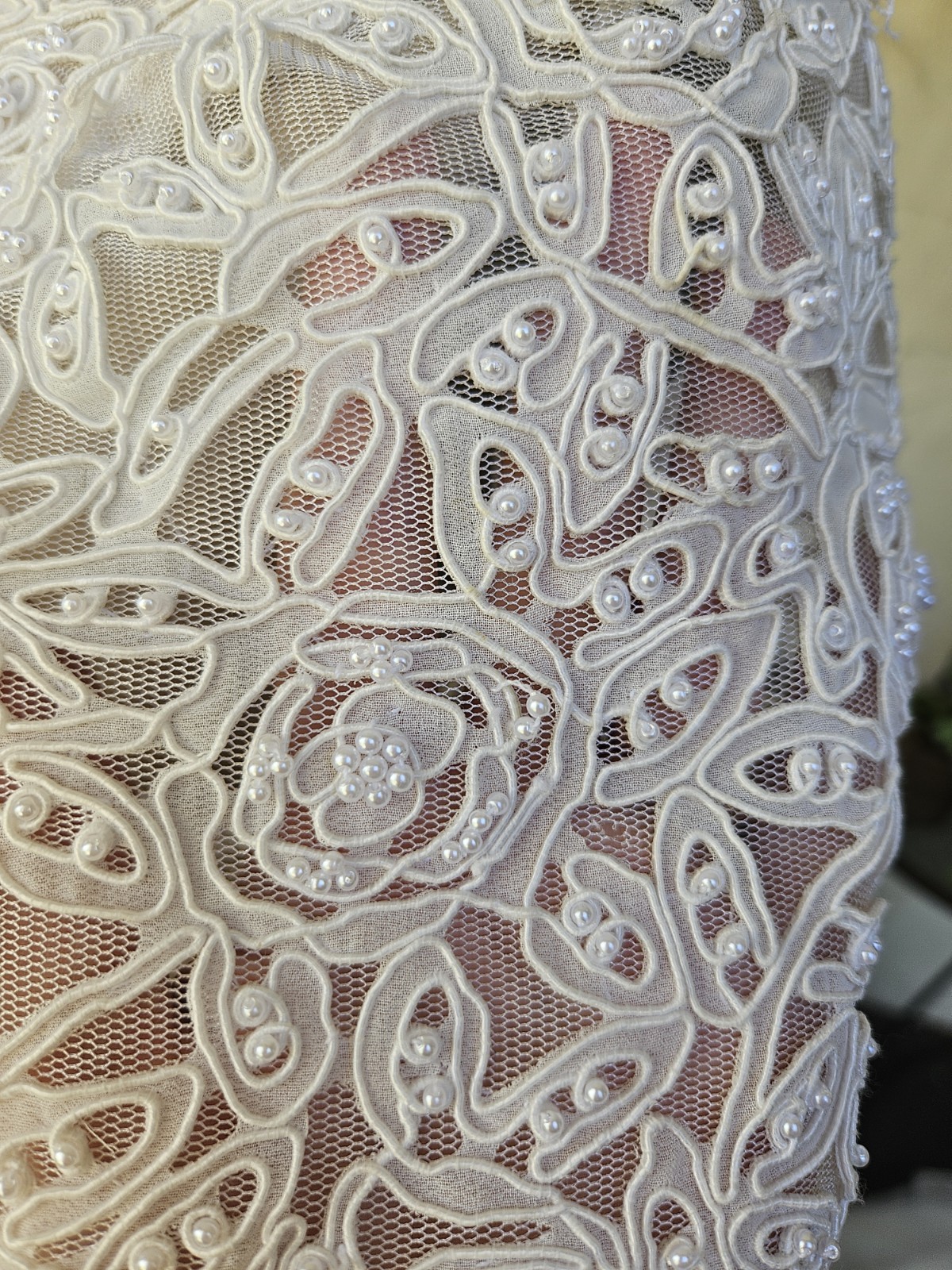 Vintage 90s-y2k Wedding Dress Ballgown Tulle Plus Size 16/18 Sleeves Lace Bridal