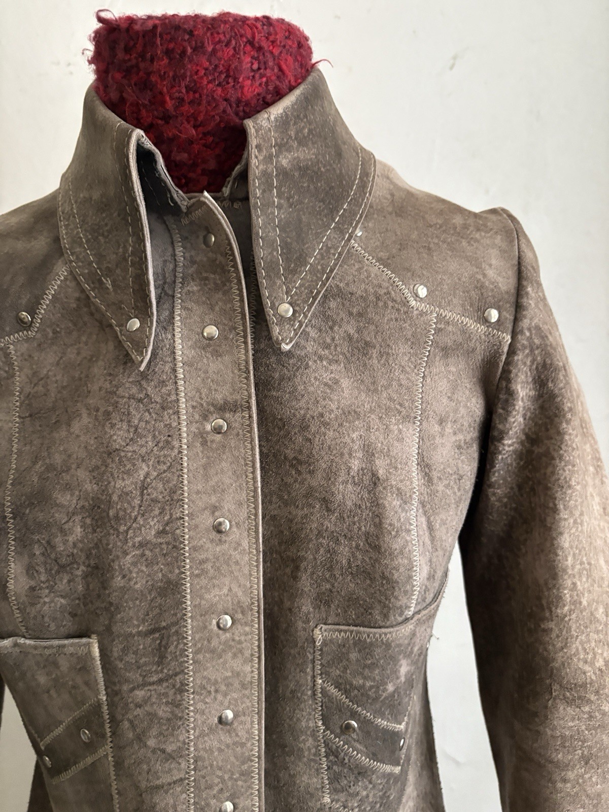 Vtg Late 60’s CORDOBA British Rock Brutalist Leather 2pc Outfit S