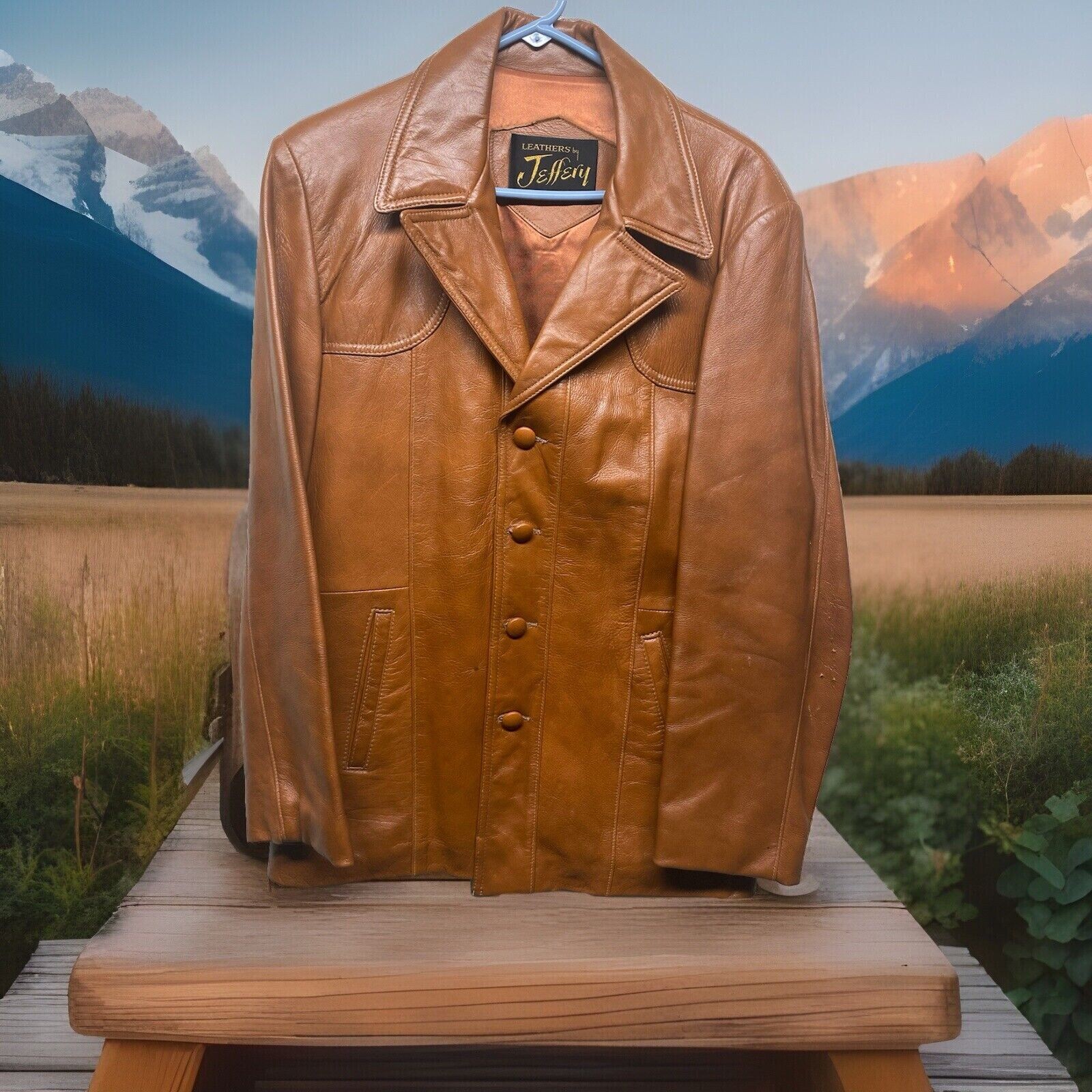 Vintage Leathers by Jeffery Jacket Size Women’s 44 Brown Leather 1990s