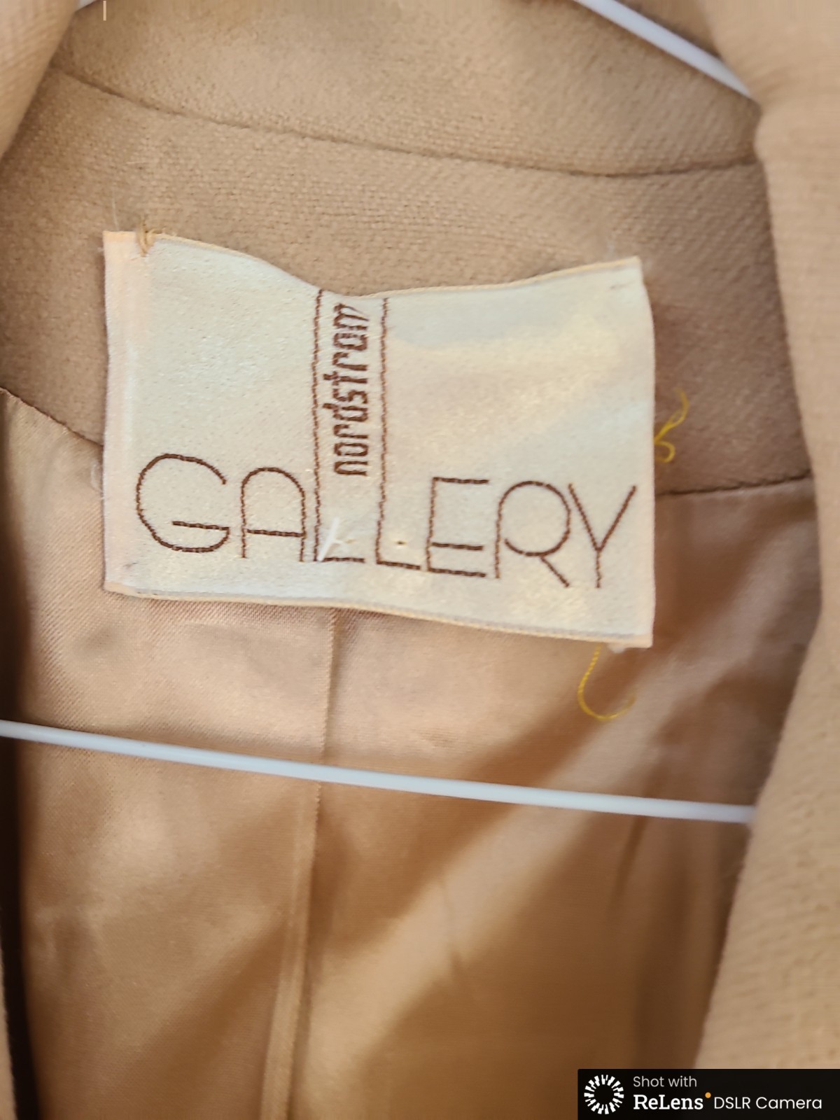 Vintage Nordstrom Gallery Trench Coat Cashmere Satin Lined Coat with Belt Size 4