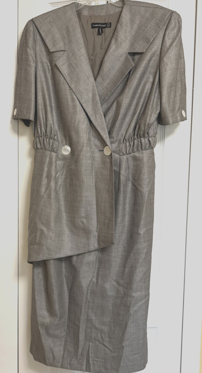 VTG~Louis Feraud~Germany Made~Viscose/Silk Wrap Lined Dress size 44EUR/12US