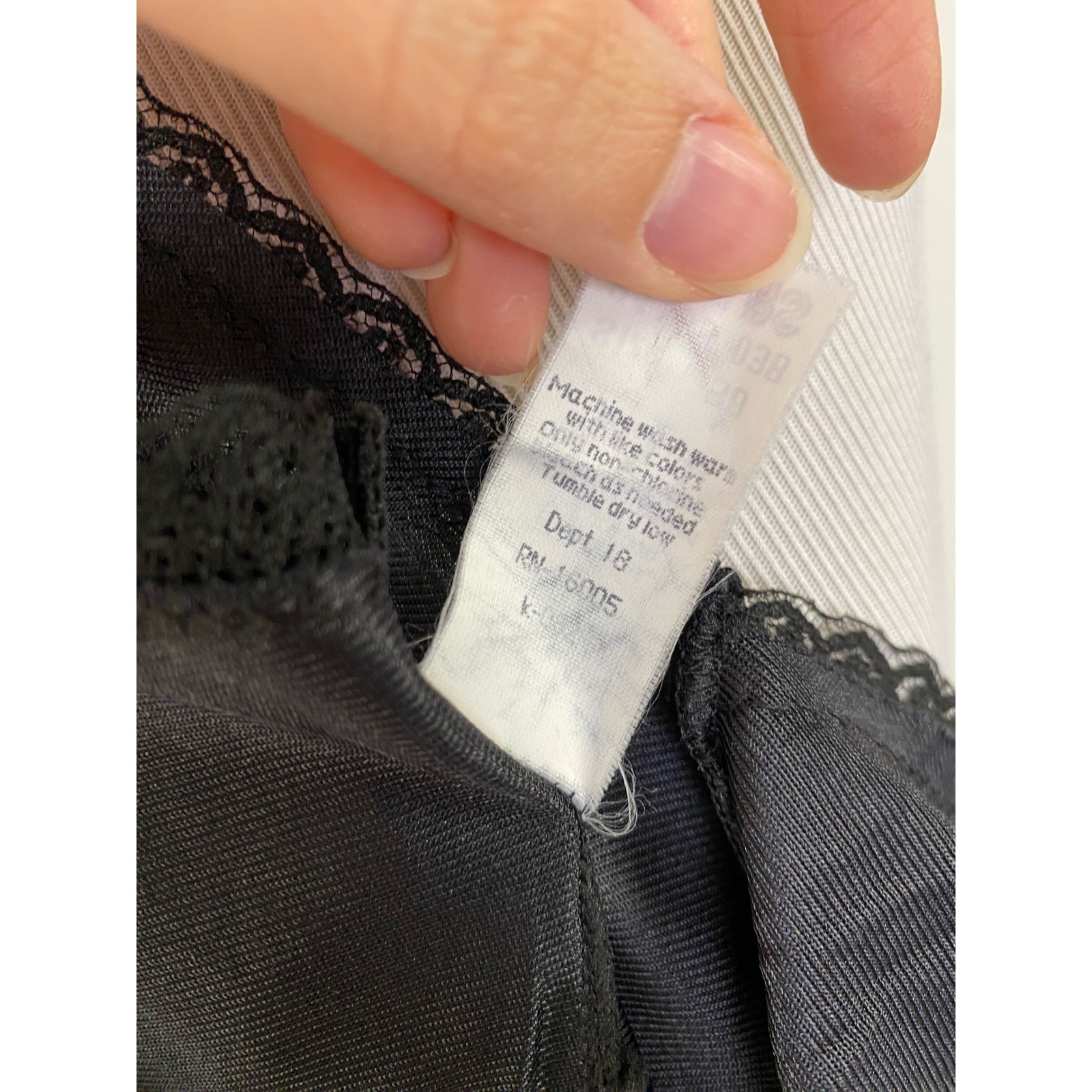 Vintage Sears Black Lace Trim Full Slip Antron III Nylon Size 38/M Made in USA
