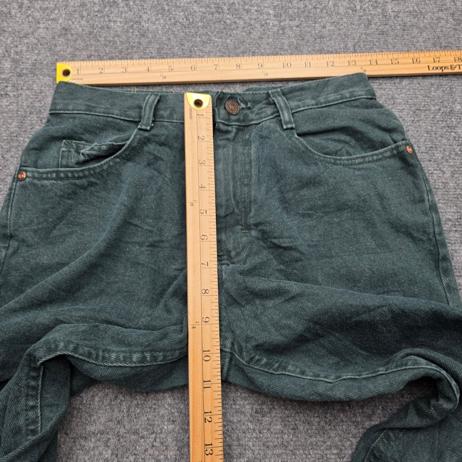 NWT Vintage Lee Jeans 9M Green Ivy Tapered Leg High Waist Mom Made in USA 80s