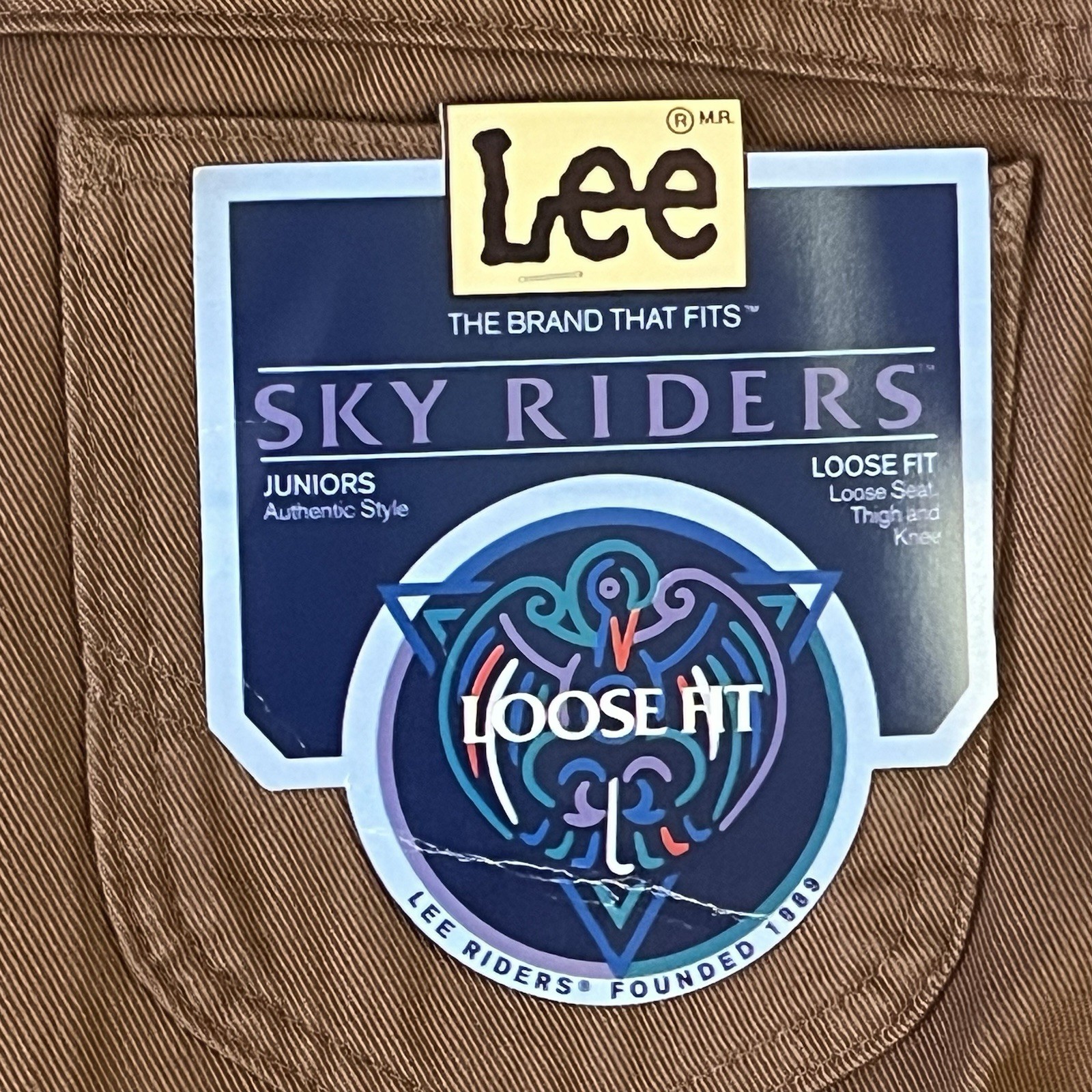 Vintage 90s Lee Sky Riders Jeans Women’s 9 M Brown Loose Fit USA Made New NOS
