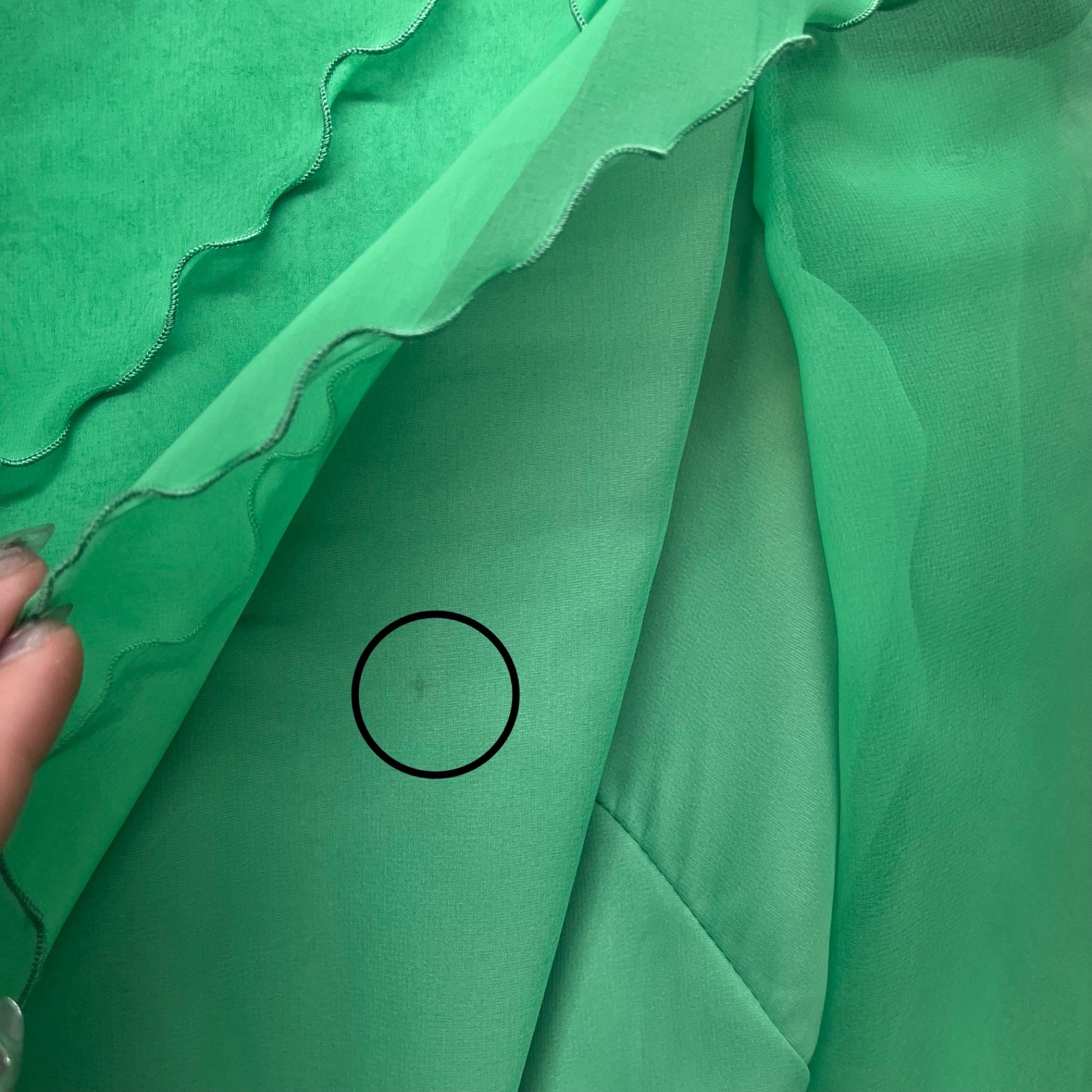 Mike Benet Formals Dress Womens 6 Green Layered Sheer 1960’s True Vintage Retro