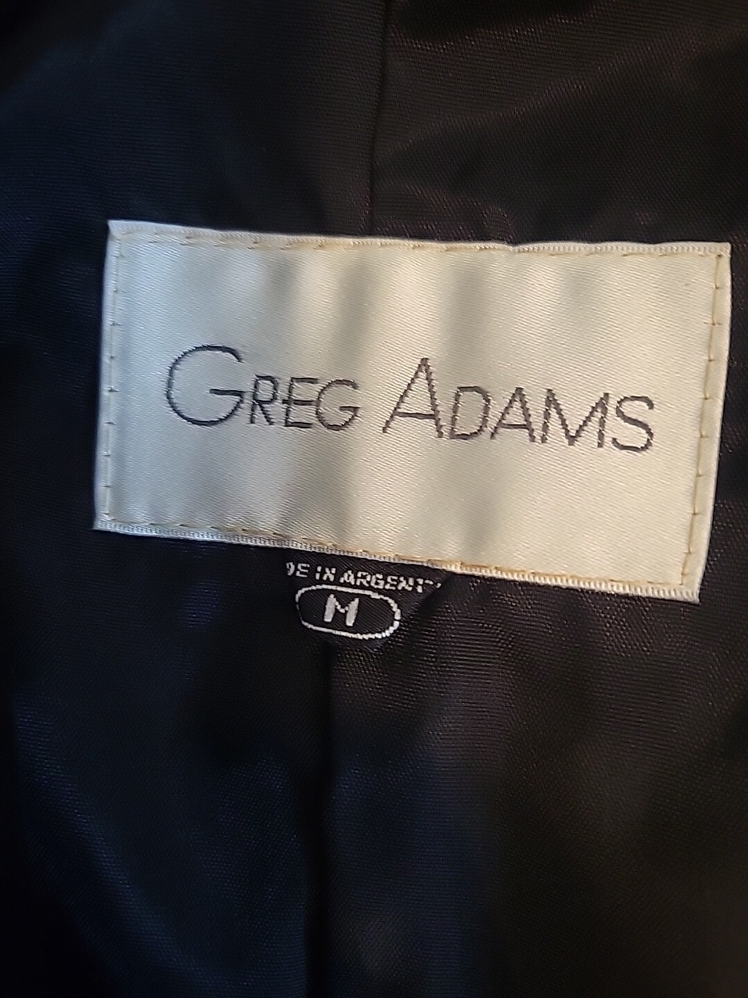 Greg Adams Vintage Black Leather Suede Zip Front Jacket Size M Argentina