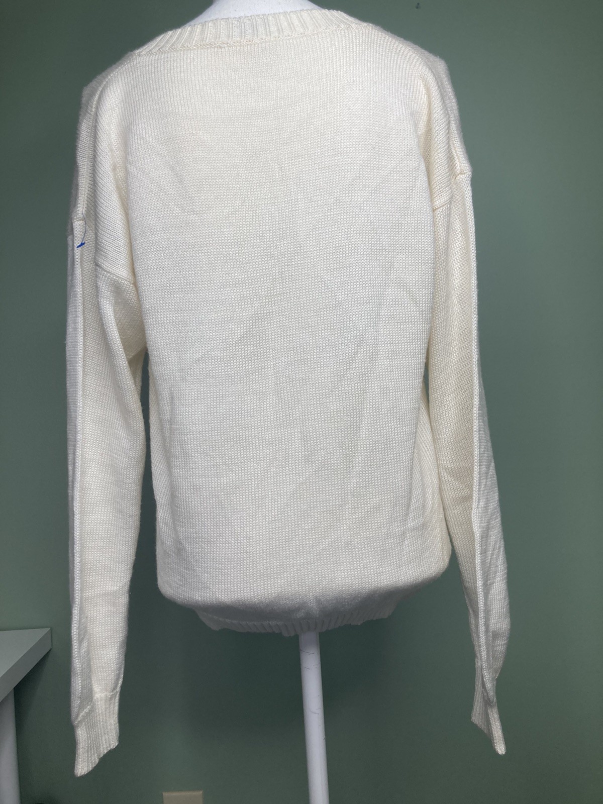 Vintage Cyn Les Shirlee Womens V Neck Sweater Scottie 1960s Size Medium M