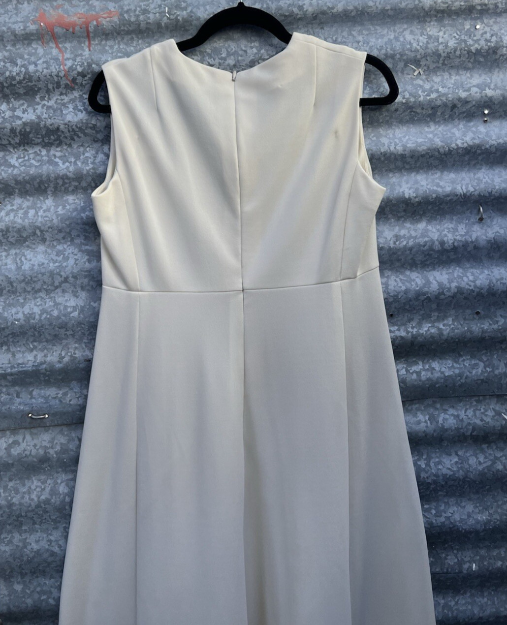 Vintage Vogue Paris Handmade Ivory Wedding Gown High Neck Empire Waist Mod