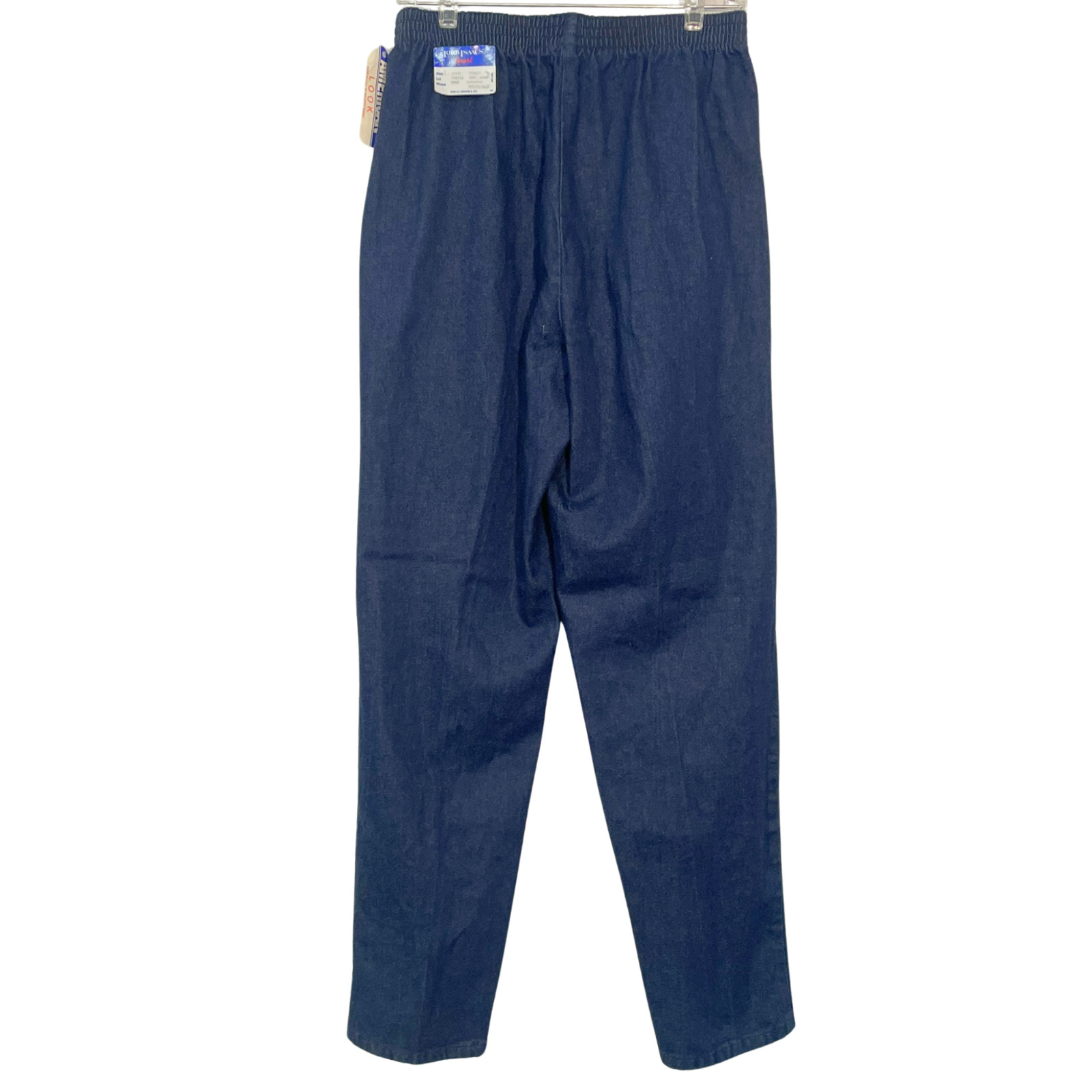 Vtg 80s Lord Isaacs Sport Sz S Elastic Waist Jeans 30″ Front V Yoke Denim New
