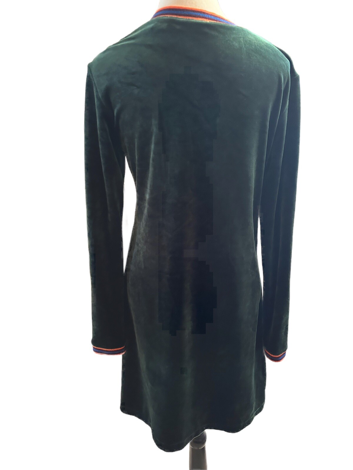 1990’s Limited America Long Sleeve Green Velvet Dress Sz Small Y2K Clean Girl