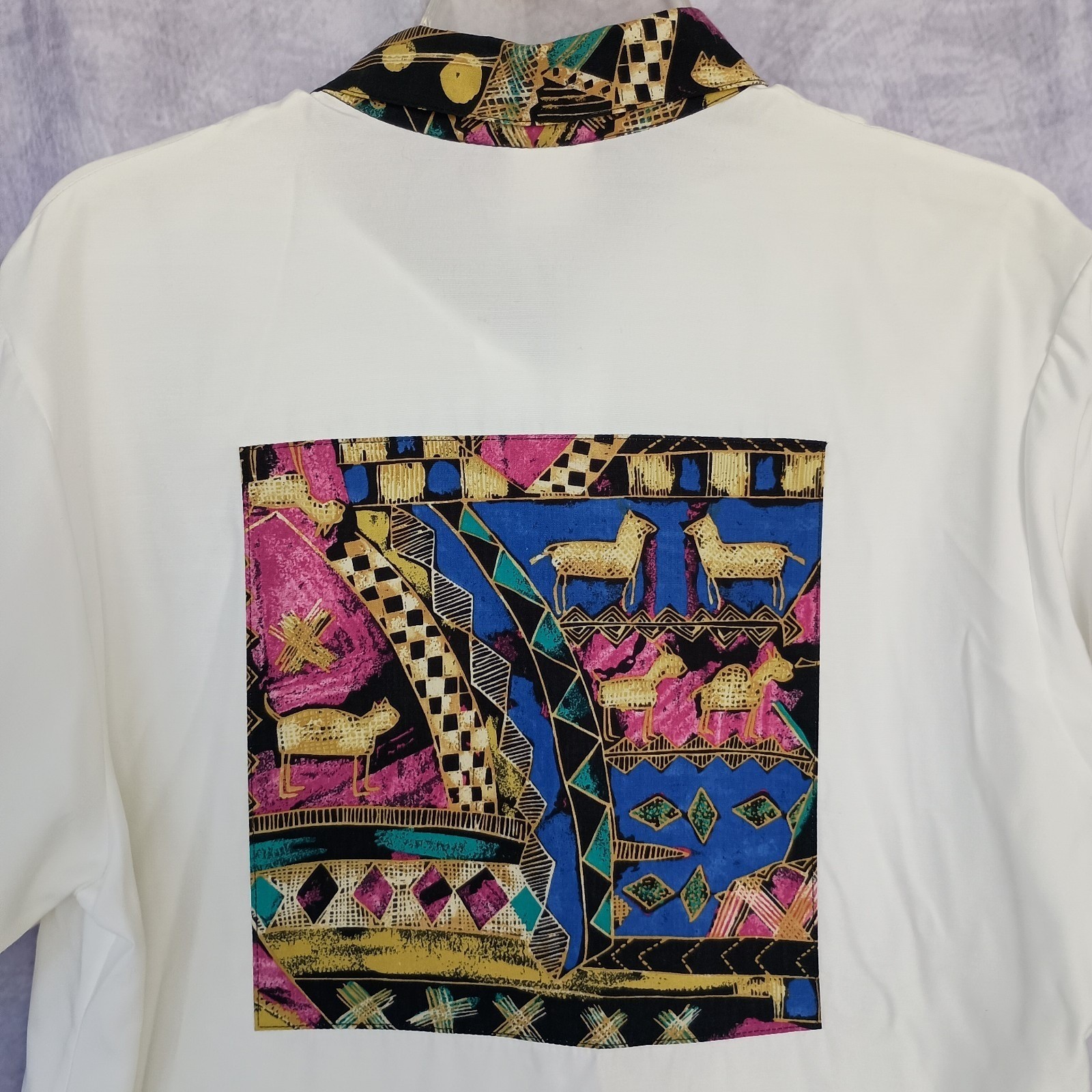 Vintage 90s BonWorth Matching Two Piece Abstract Print Shirt Pants Set