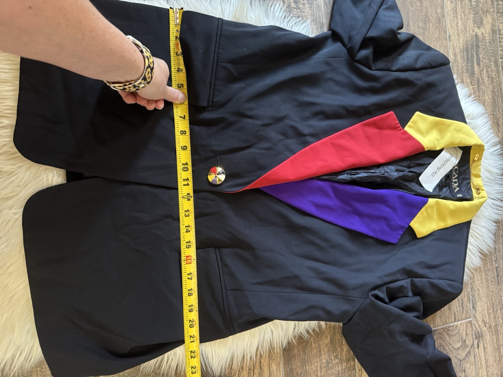 Vintage Escada Margaretha Ley Blazer 80s Power Suit Royalcore Flaw Sz 44 Career
