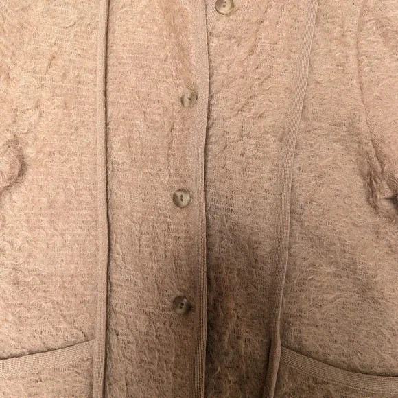 Pitlochry Mohair Wool Scottish Vintage Cardigan Coat Textured With Pockets