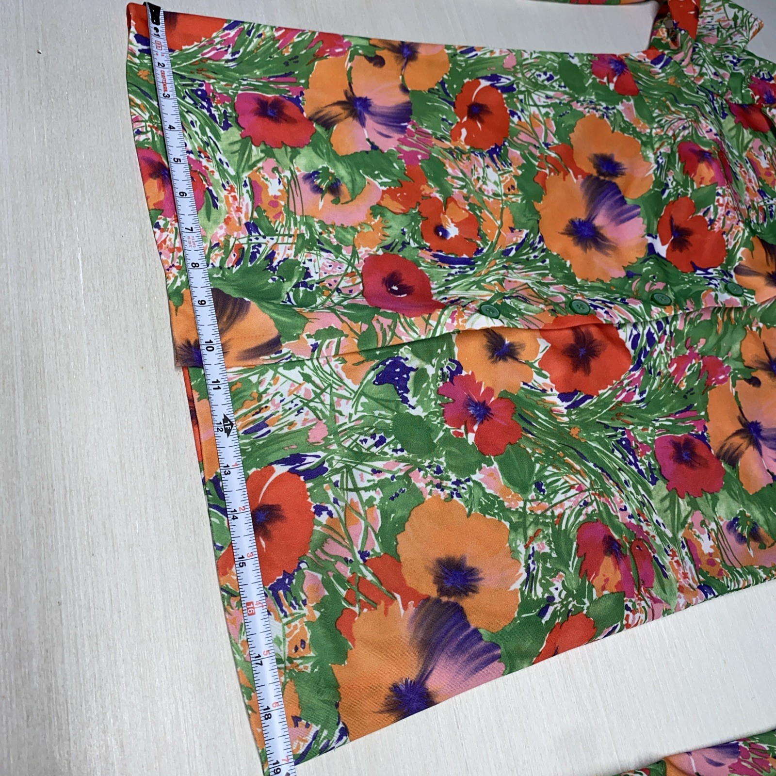70s Psychedelic Flower Dagger/Butterfly Collar No Brand Women’s Small Orange/red