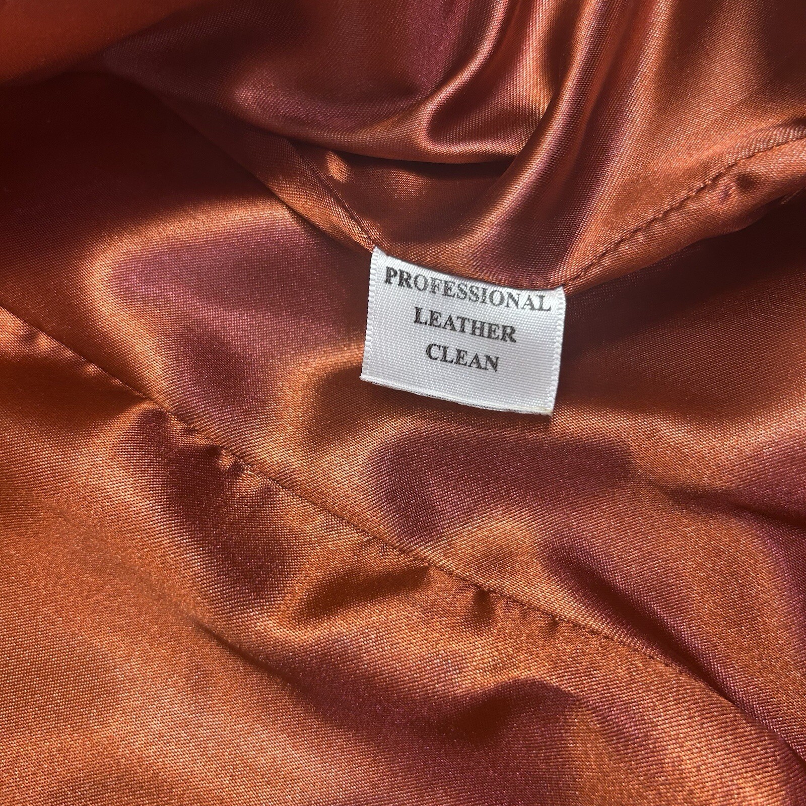 VTG J.G. Hook Deadstock Rust Leather Jacket Lined Long Sleeves Size Large NWT