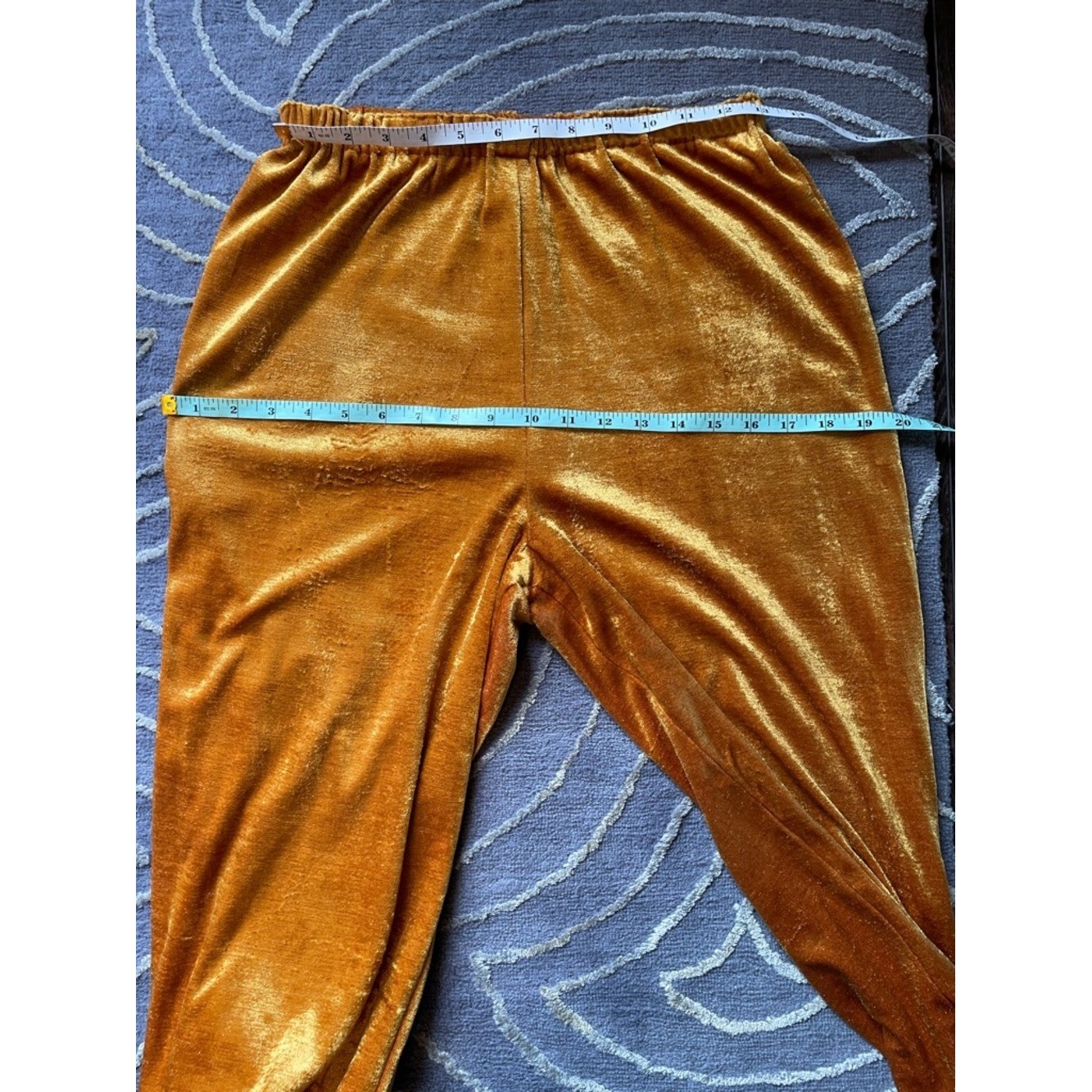 Vintage Golden Velvet Two-Piece Set with Embellished Beaded Collar 60s 70s