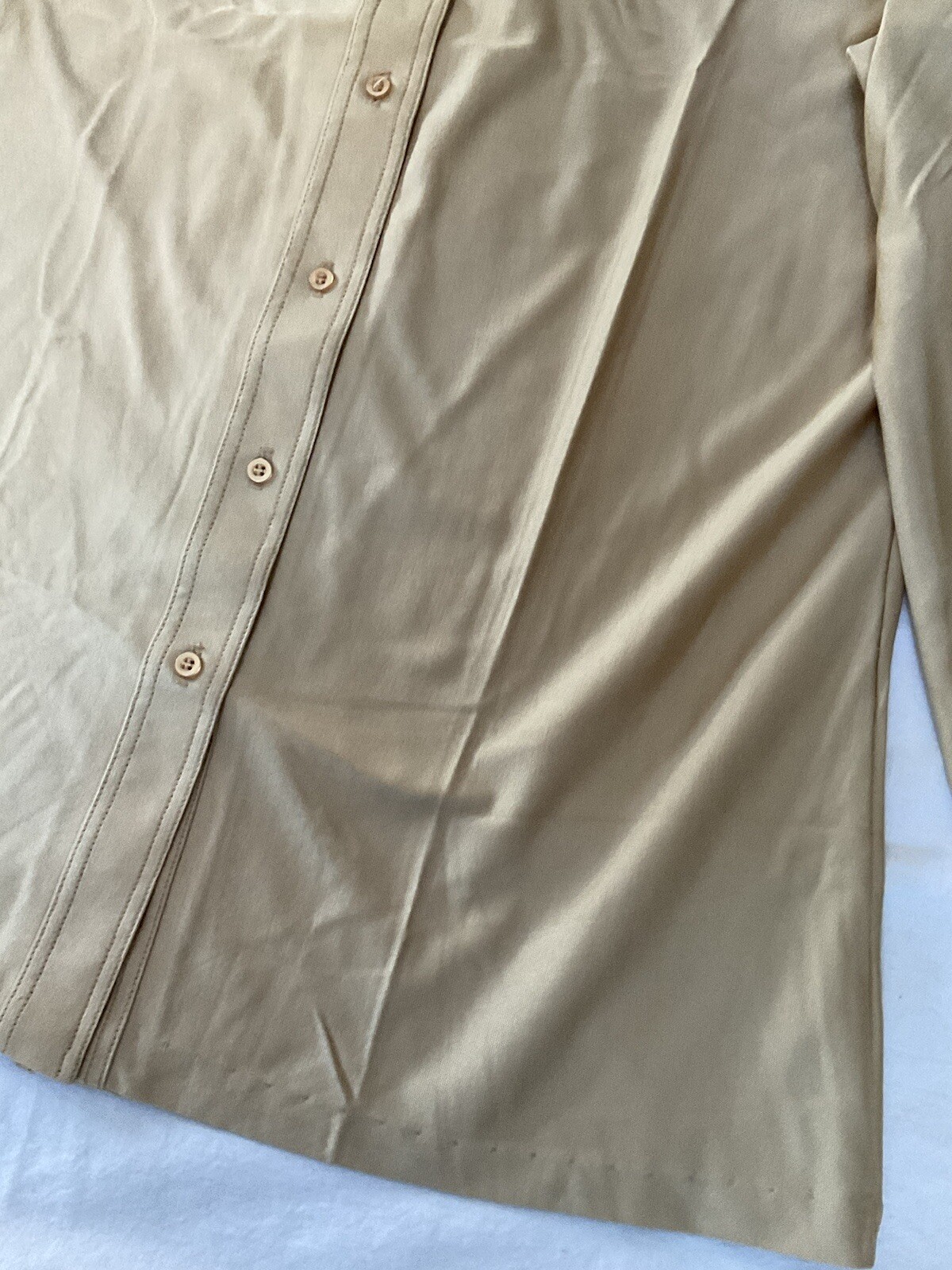 Vintage Womens Top Shirt Blouse 1970s Soft Nylon 16