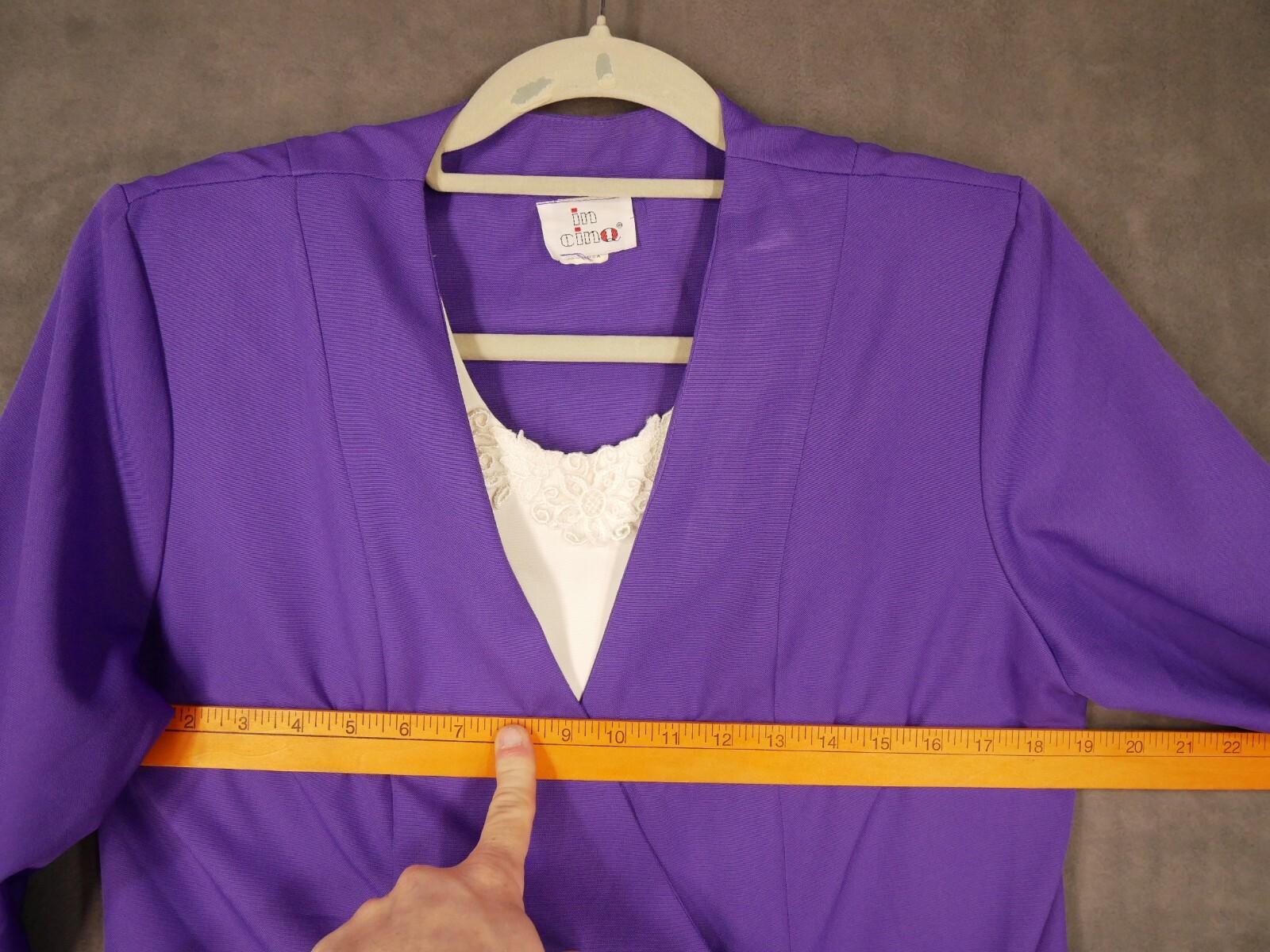 Vintage 80s Purple Blazer Women’s Size 12 Career Removable Dickie