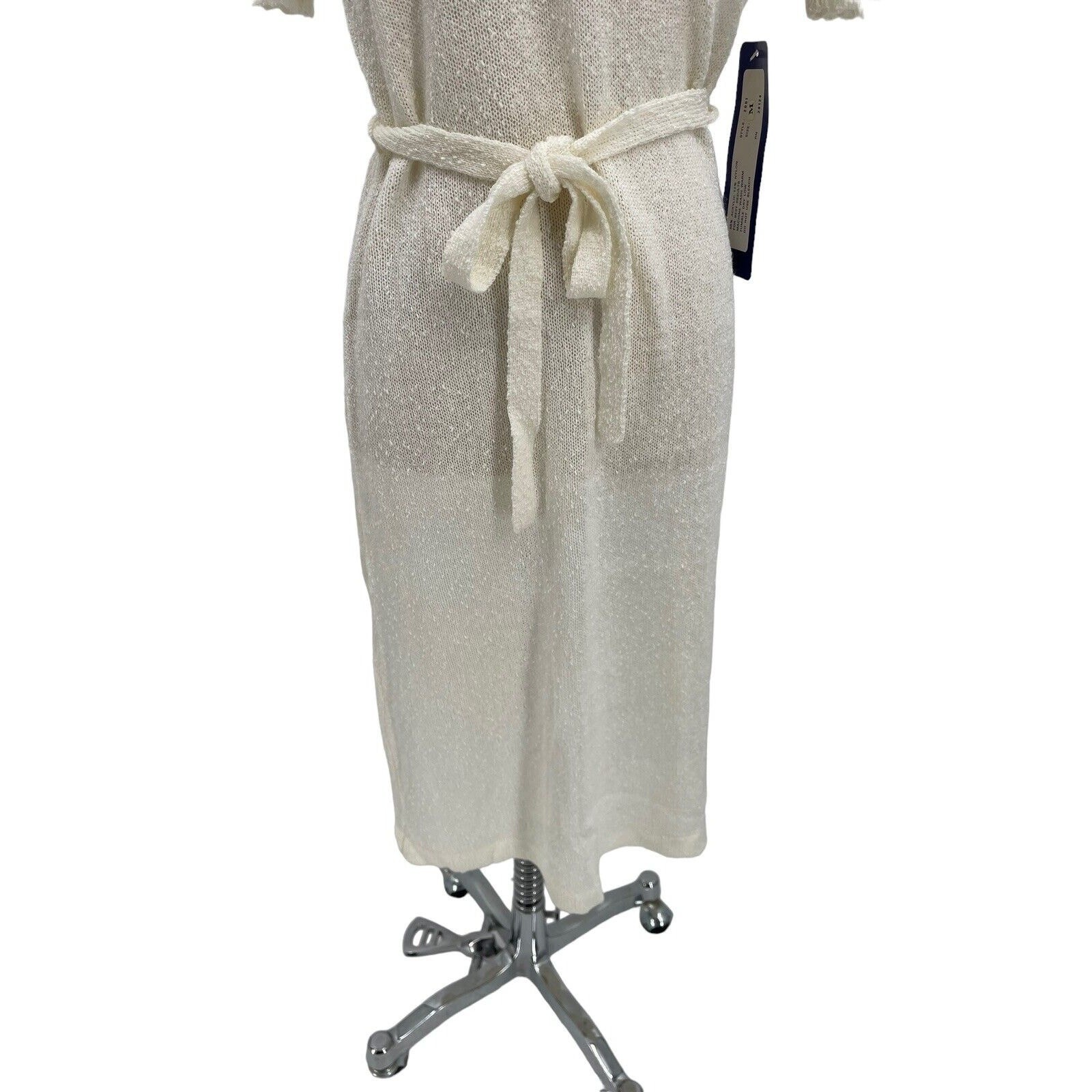 NWT Vintage Joni Blair Dress Boucle Knit Sweater Embroidered Flowers Medium