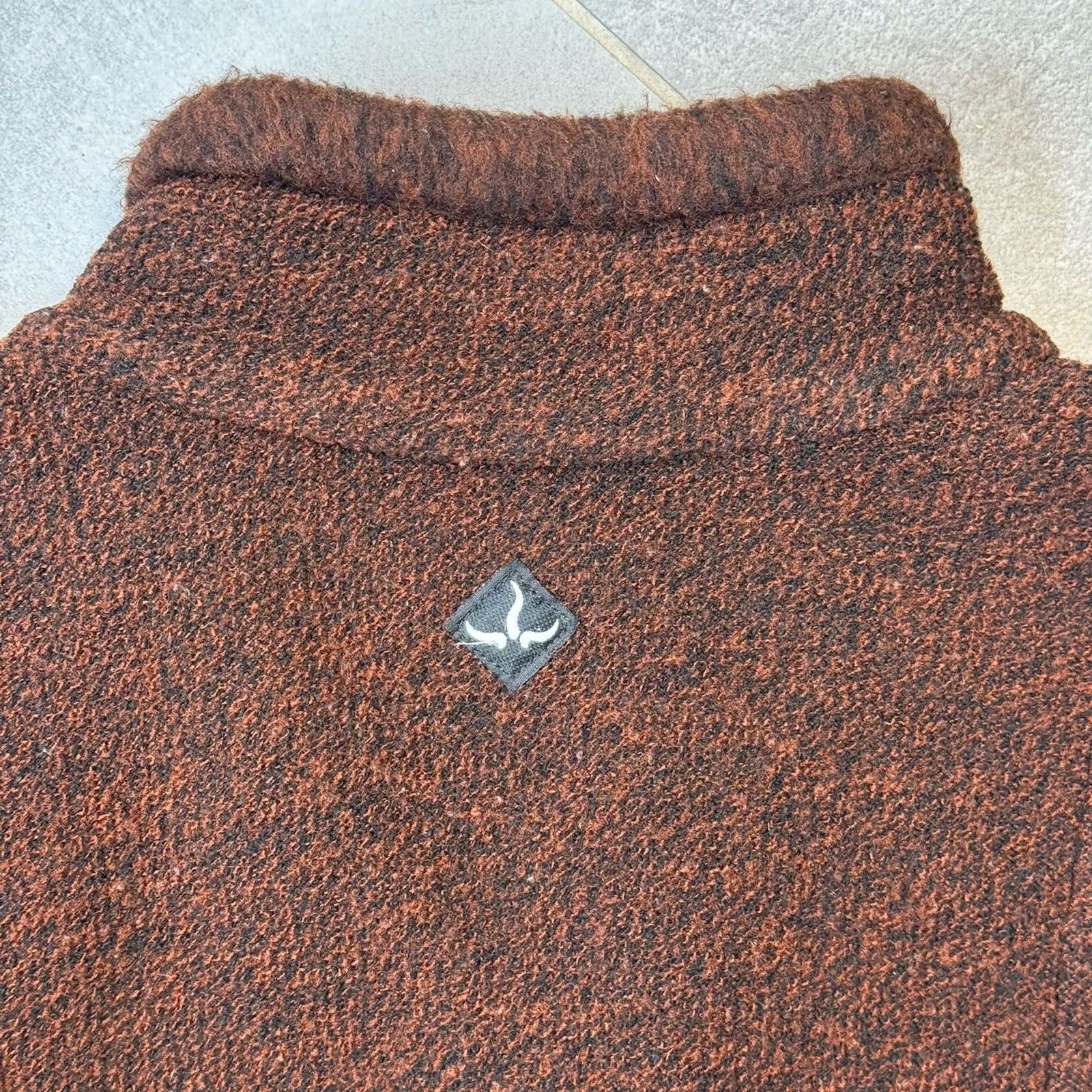 Prana Women’s Sherpa Fleece Jacket Maroon Full Zip L Vintage Made in USA