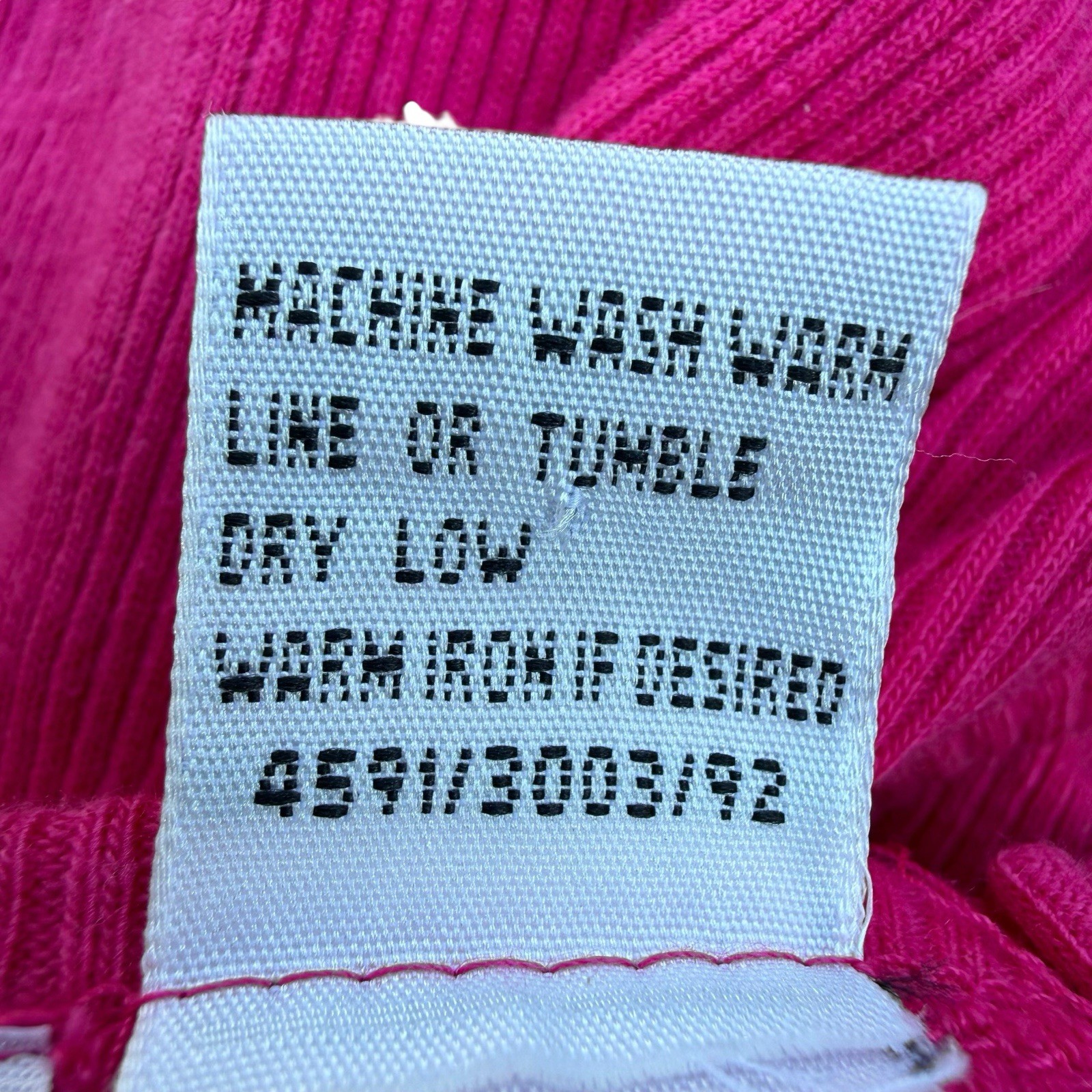 Sz L – Y2K Vintage Hot Pink w/ Bows Ribbed Tank Top Denim Republic 100% Cotton