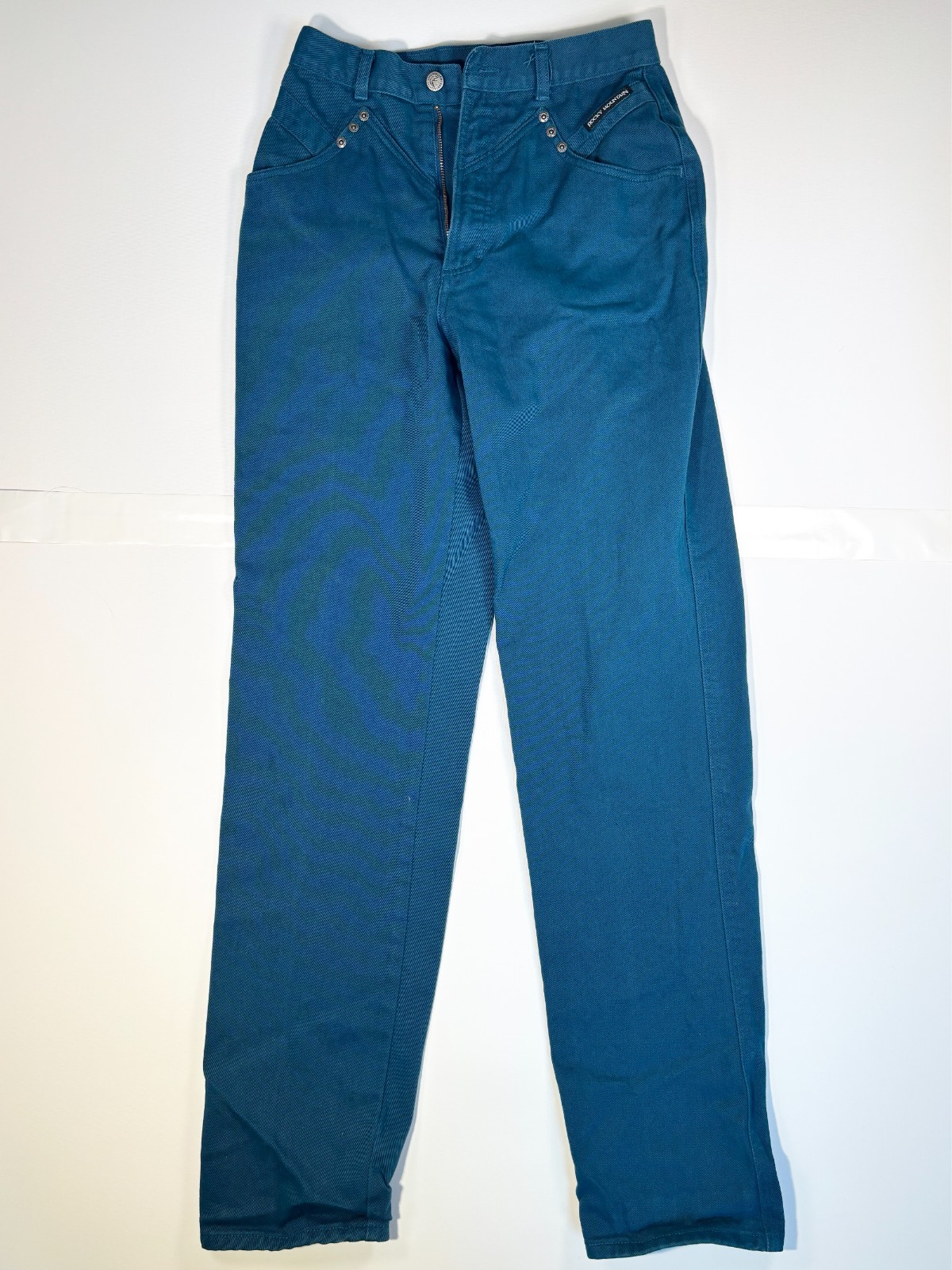 Rocky Mountain Vintage Jeans Women 28 Teal High Rise Straight Leg Western Denim