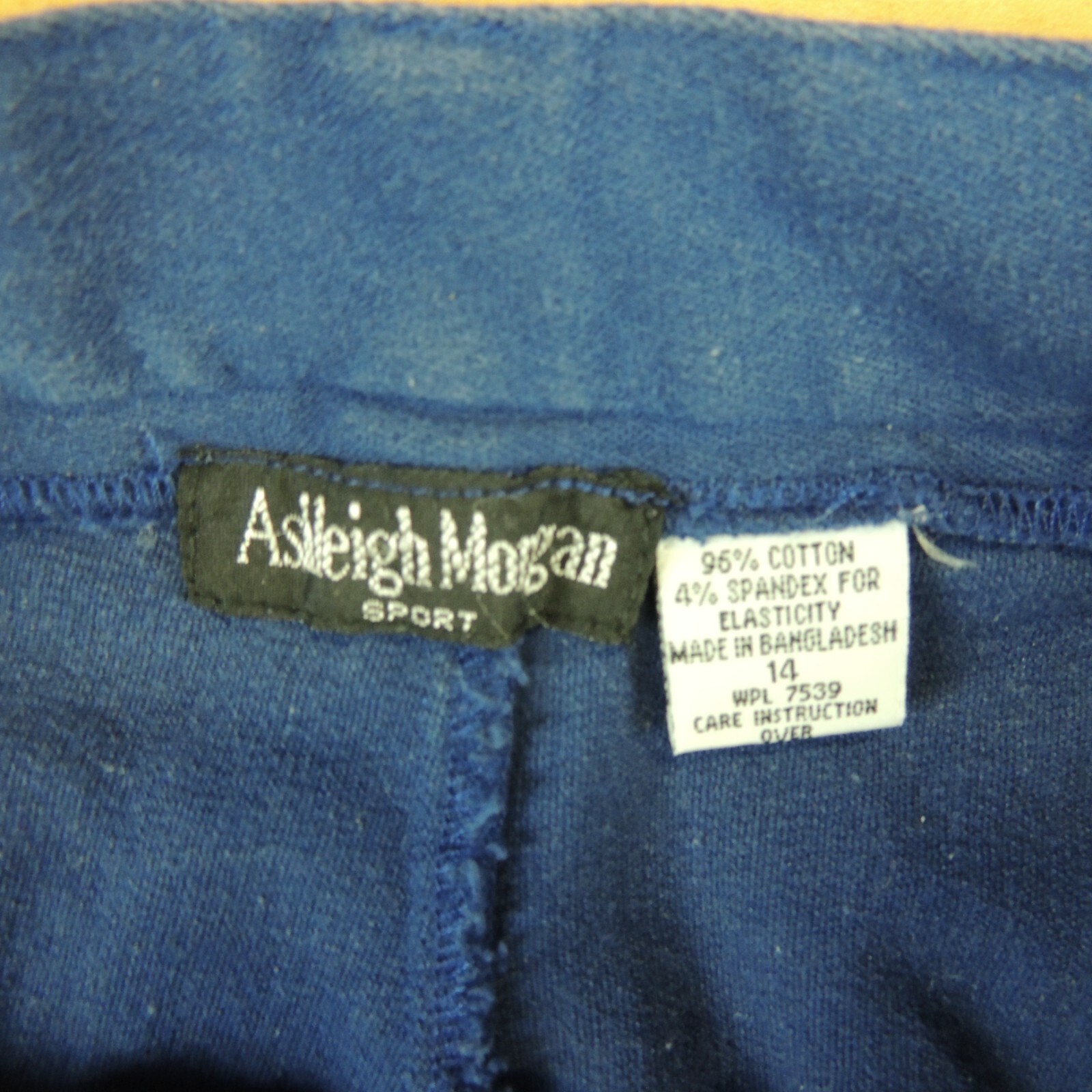 VTG 80 ASHLEIGH MORGAN SPORT BLUE STRETCH HIGH RISE STIRUP PANTS Size 14