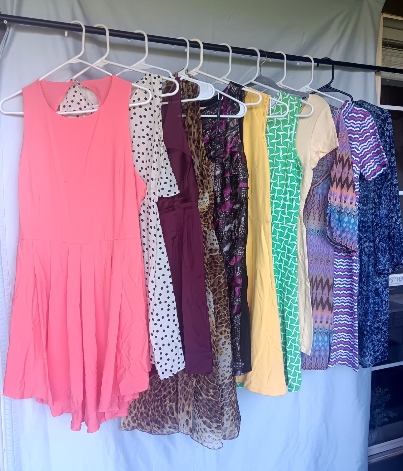 Vintage Women’s Dresses Unique 1070s-1990s Various Sizes Lot Of 11