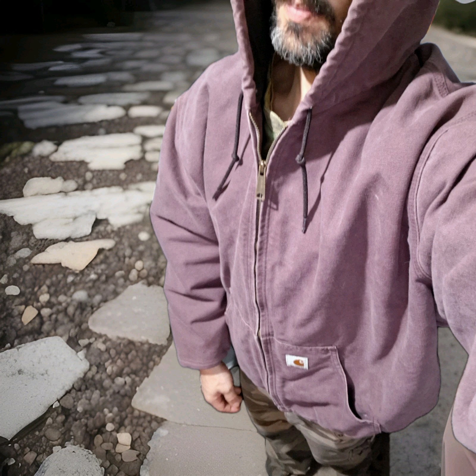 2010s Carhartt WJ130 DPM Hooded Jacket Purple XXL Womens Workwear Size 20