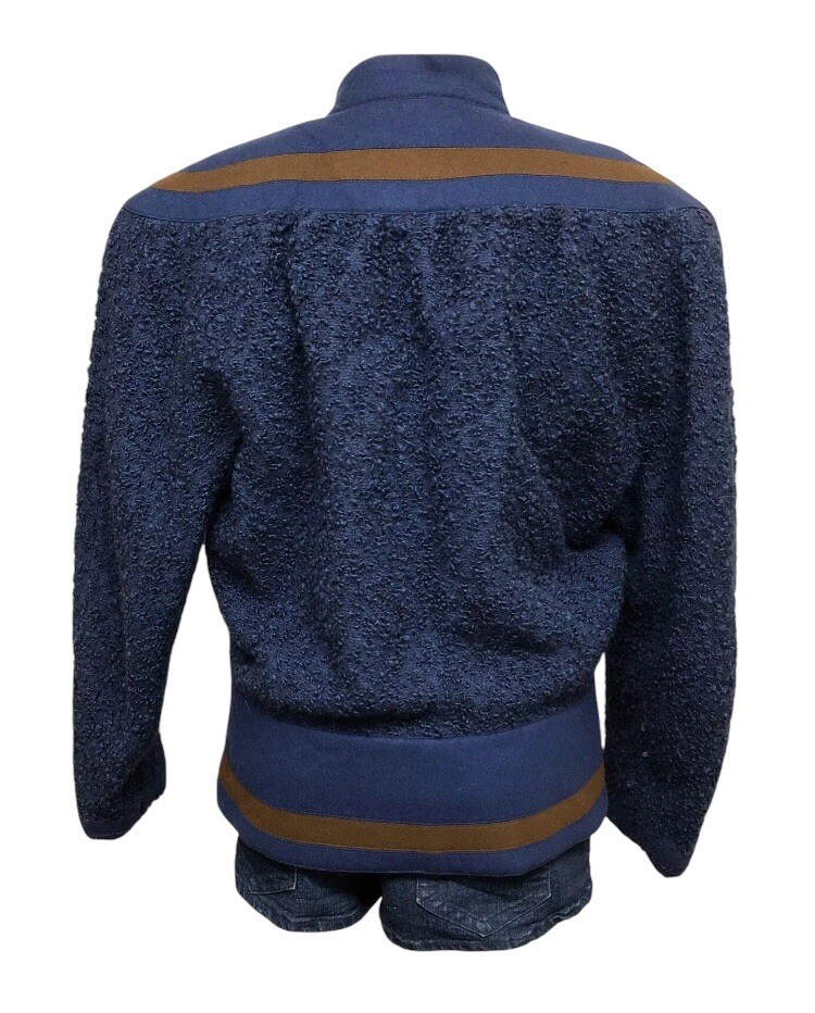 Gianni Versace Wool Alpaca Blend Bomber Jacket Size Small Womens Italian Vintage