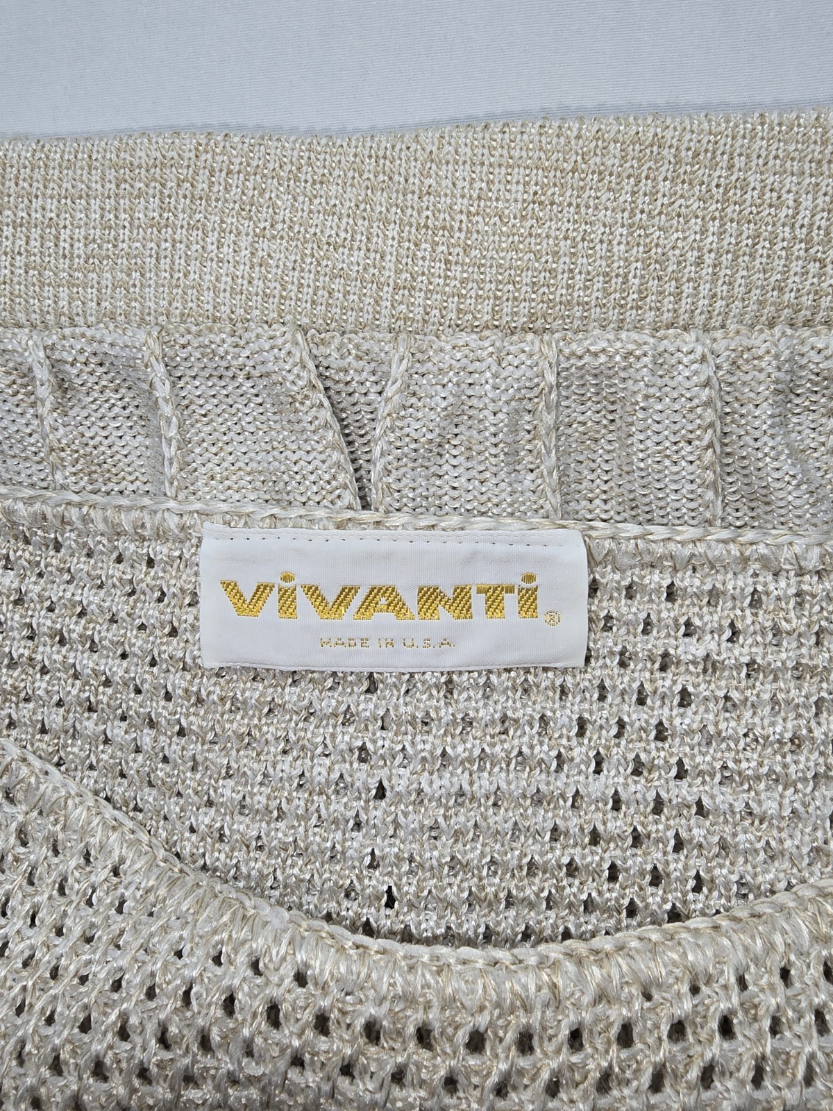Vintage Vivanti 70s 80s Size 12 Knit Sweater & Skirt Crochet Cottagecore 2pc Set