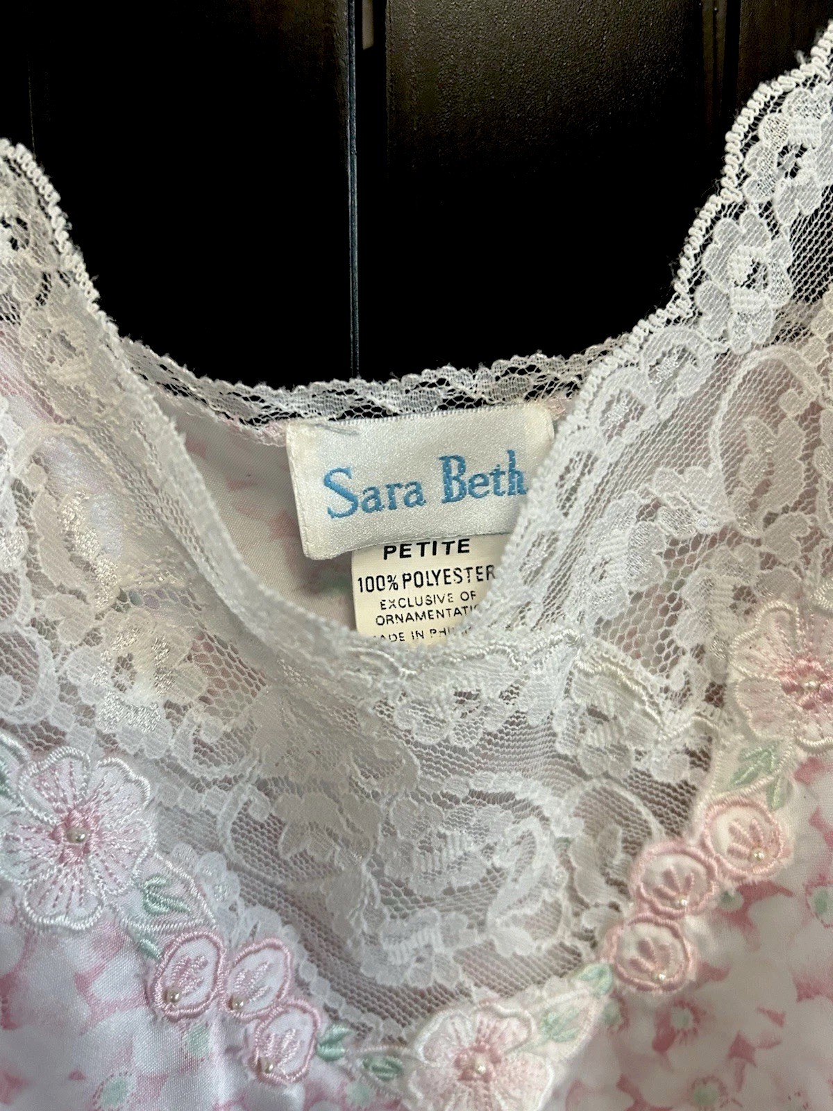 Vintage 1980s Pink Sara Beth Lingerie Set – Satin Cami & Shorts – NOS Never Worn