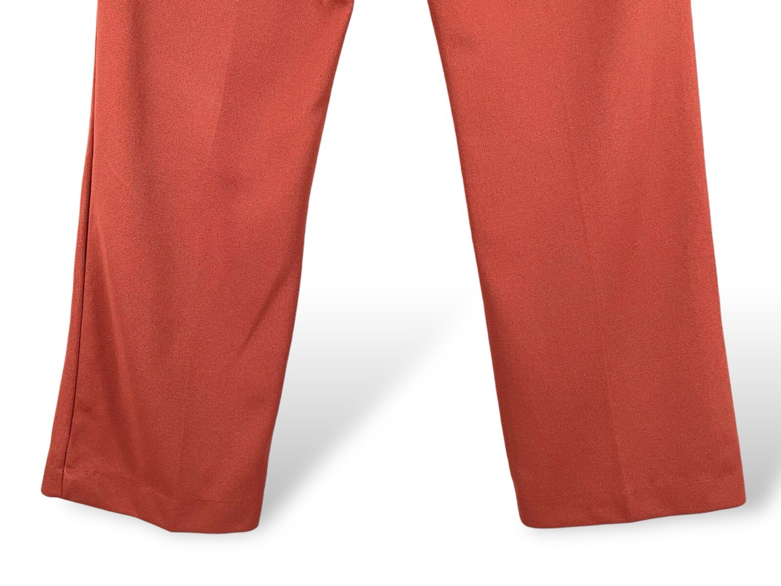 Vintage 70s Womens Wide Leg Pants Burnt Orange Bliss: Retro Pleated Magic Large
