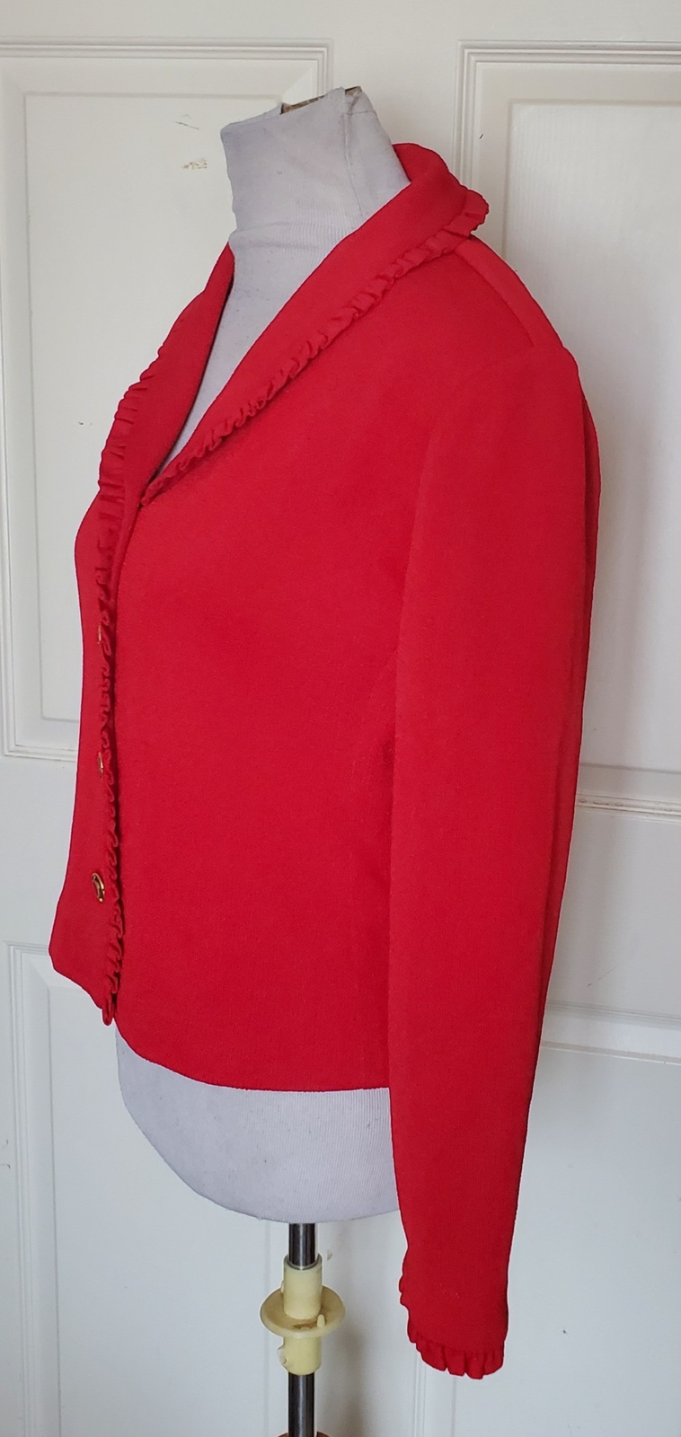Vintage Lipstick Red Castleberry Knits Jacket B40