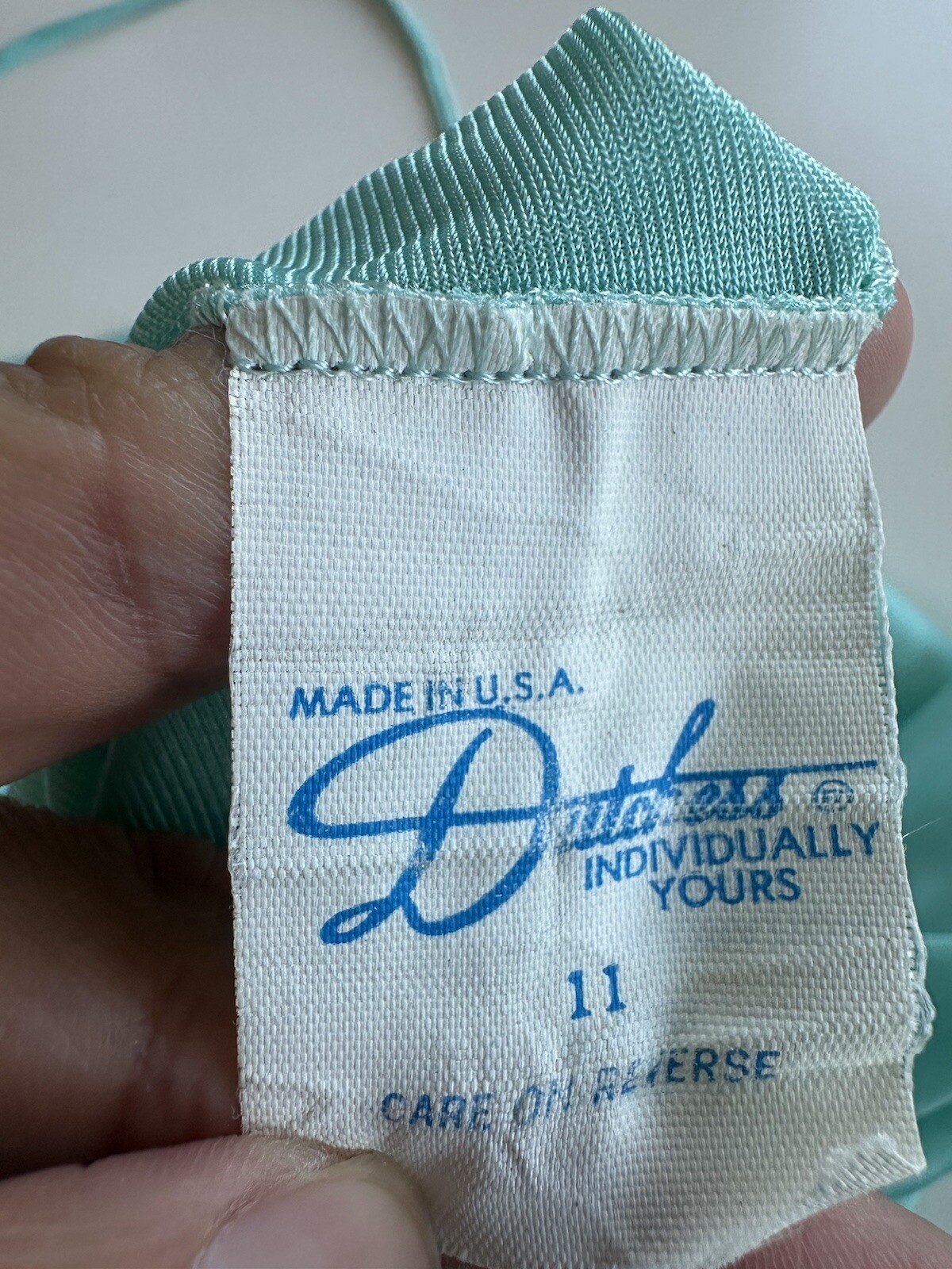 Vintage 70s Dutchess Individually Yours Teal Nightgown Slip Fairy Whimsy Cottage