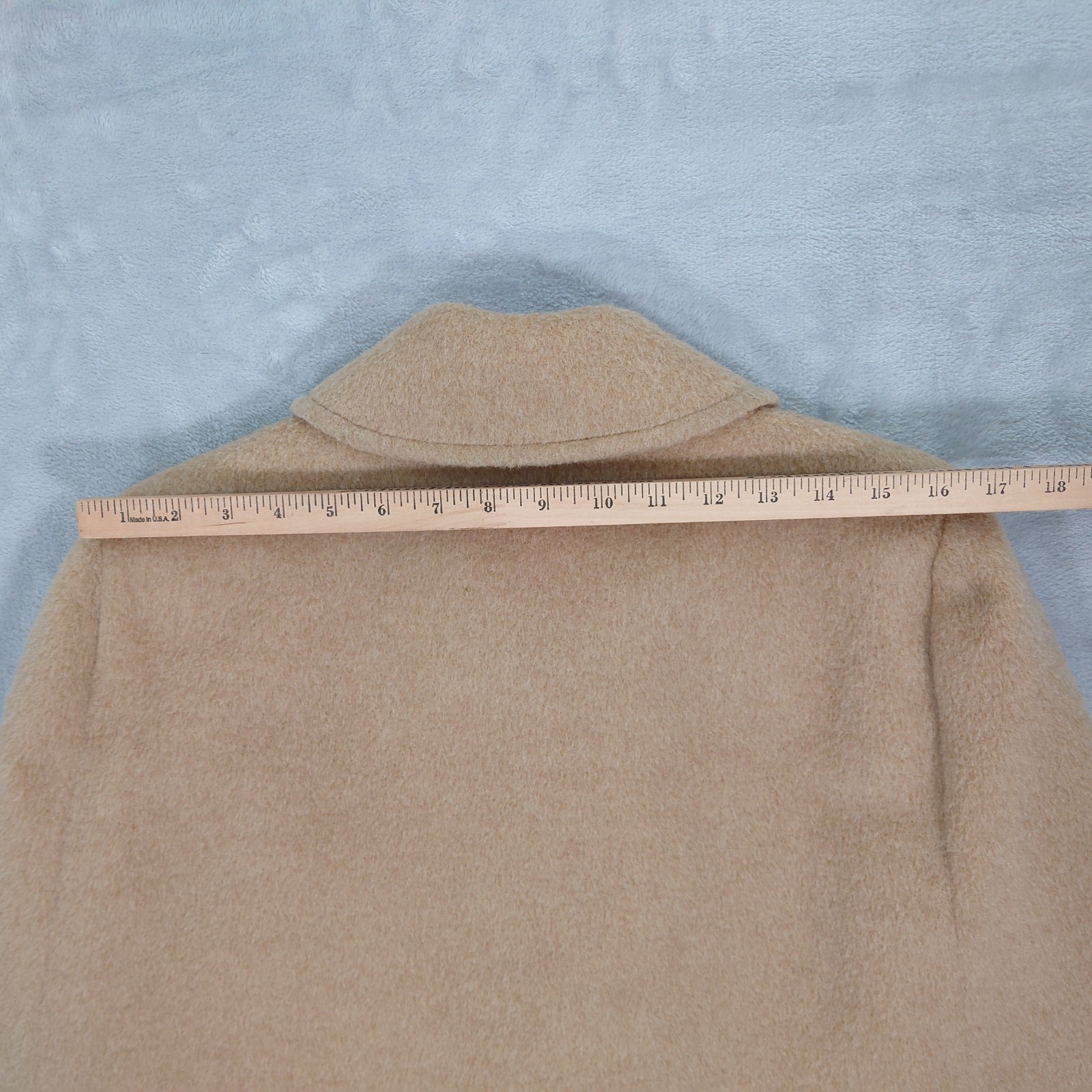 Vintage Pendleton Peacoat Cape 100% Virgin Wool Camel Cream 1960s Made In USA