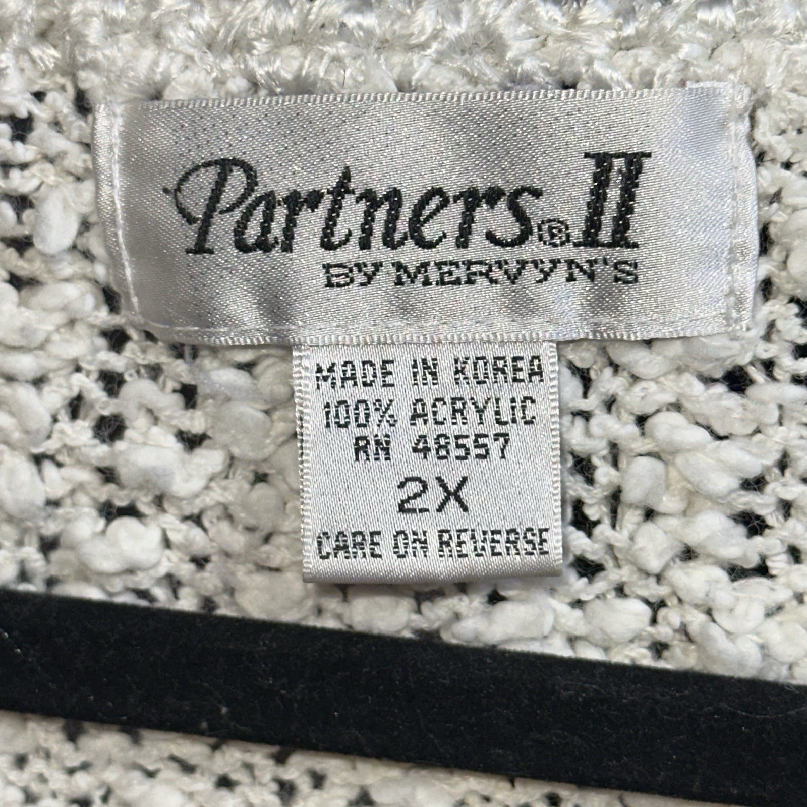 VTG Partners by Mervyn’s Floral Knit Cottagcore Boucle Sweater Plus Size 2X