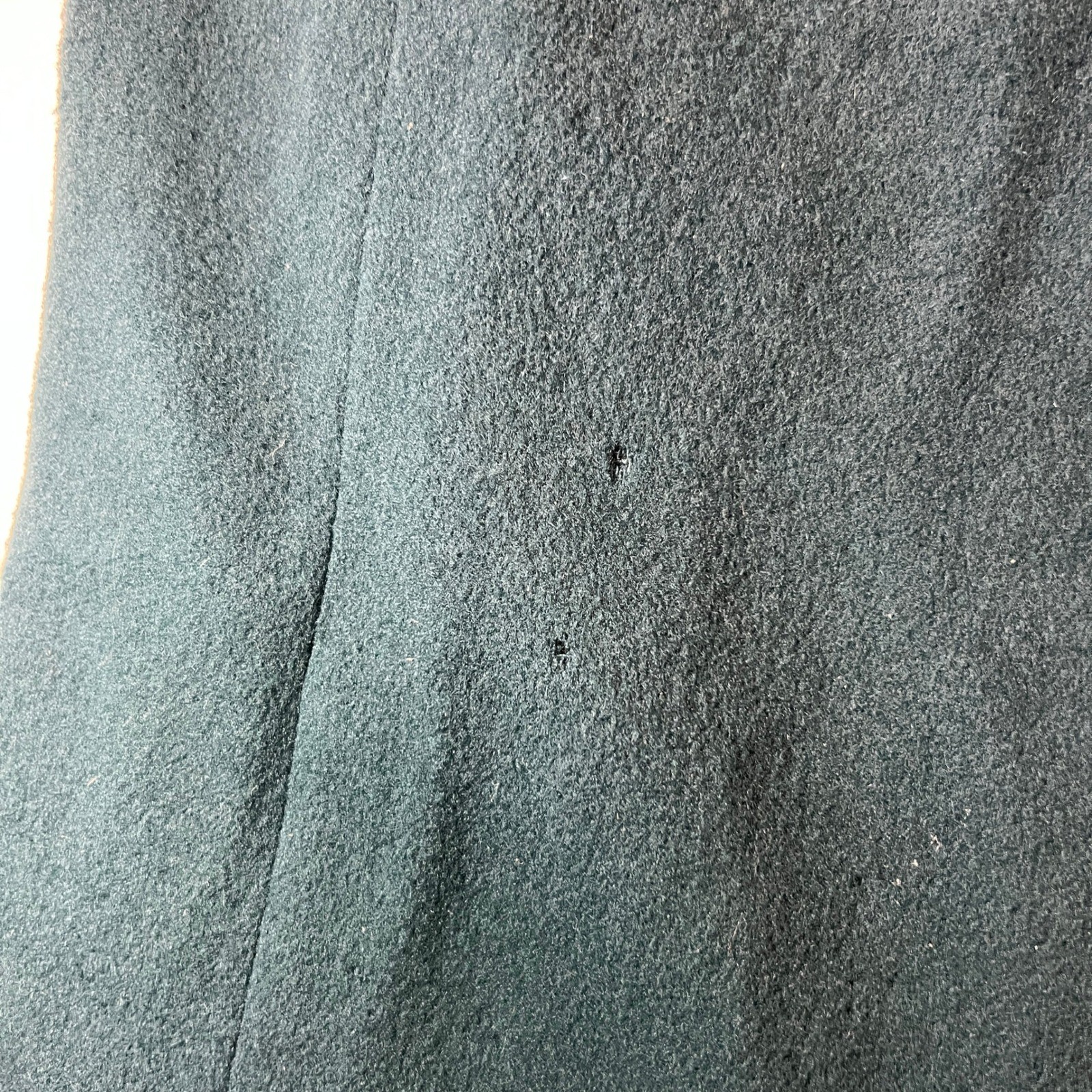 VTG Forecaster Wool Trench Coat Womens 8 Long Green Button Front Overcoat USA