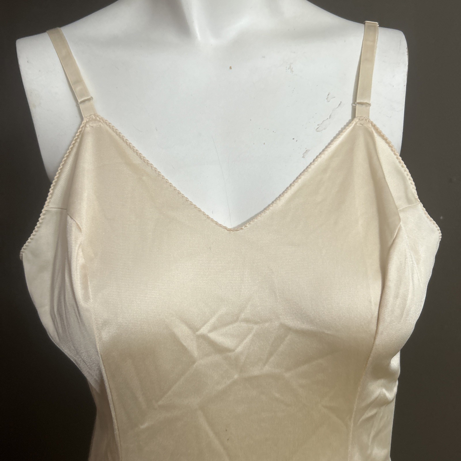 Vanity Fair Flesh Colored Full Slip, Vintage Size 36, Split Side
