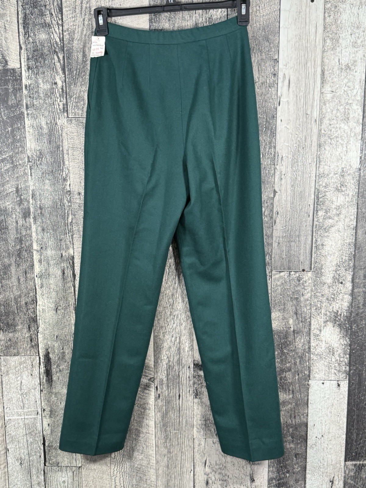NWT Vintage 80s Miss Pendleton Green Wool Pants Pleated High Waist Ankle Size 8