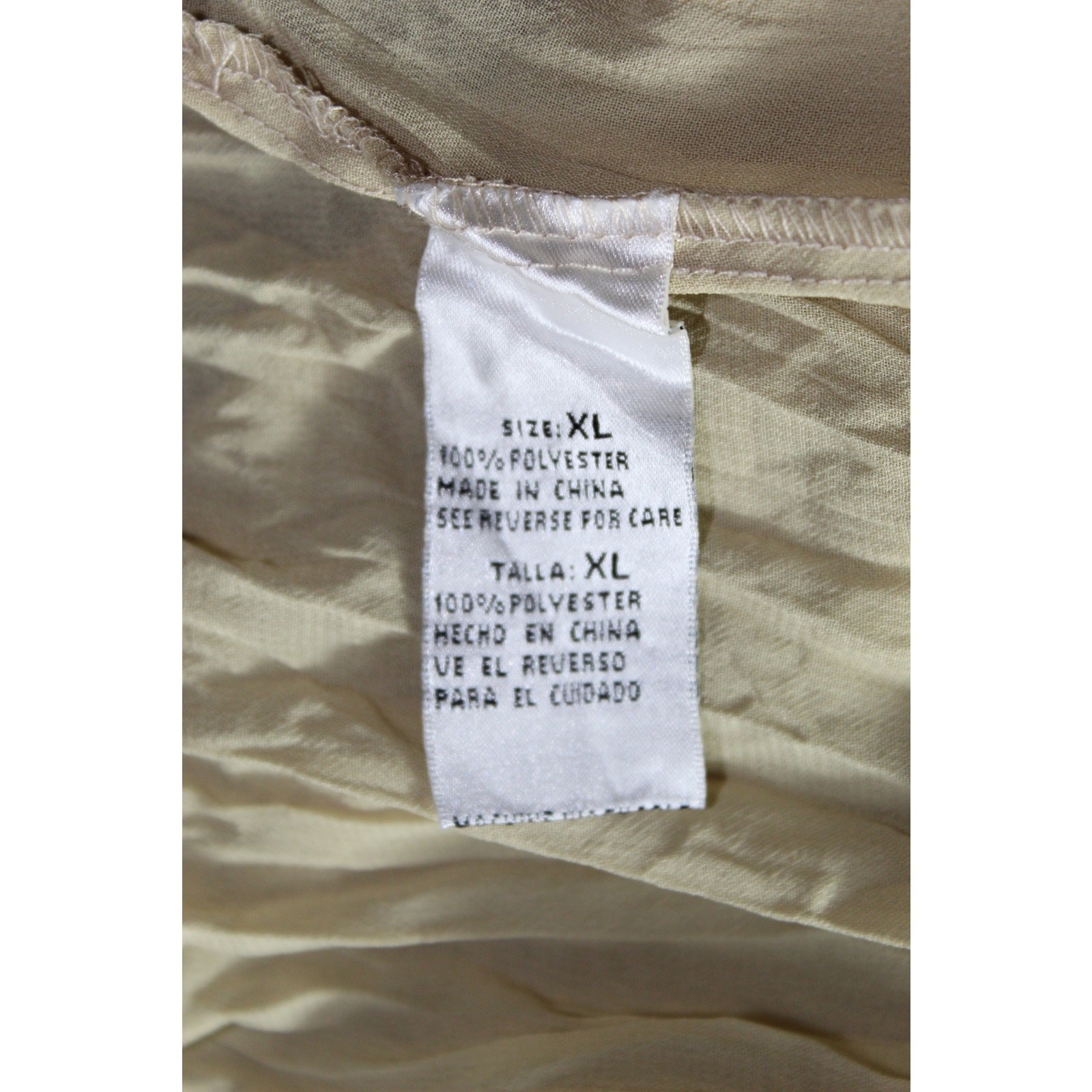Vintage Kaelyn Max Y2K 90s Sheer Cardigan Beaded Satin Trim Tie Front XL