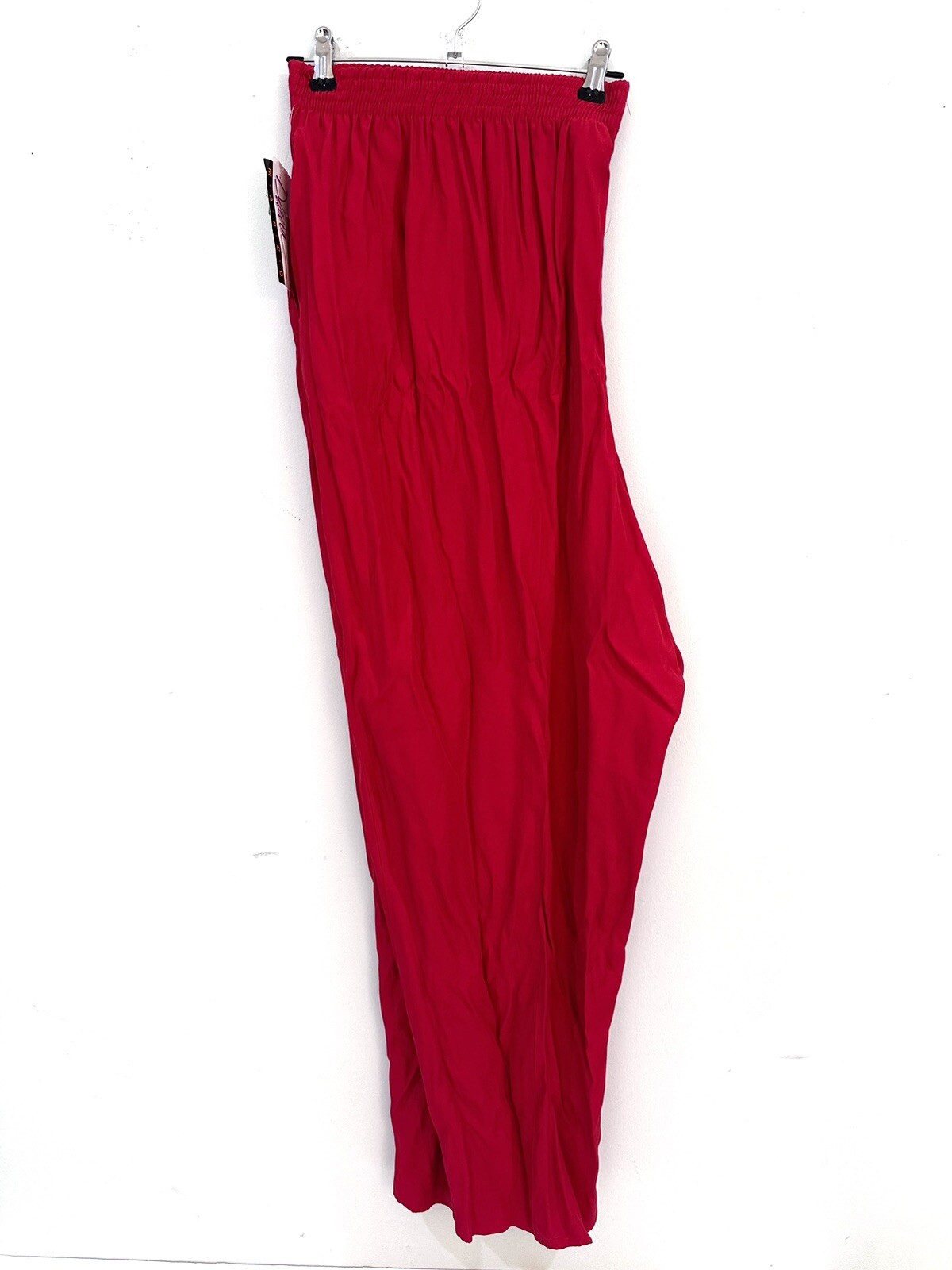 NWT Vintage 80s Diana Marco Red Stretchy Elastic Flowy Baggy Pants Size 26 New!