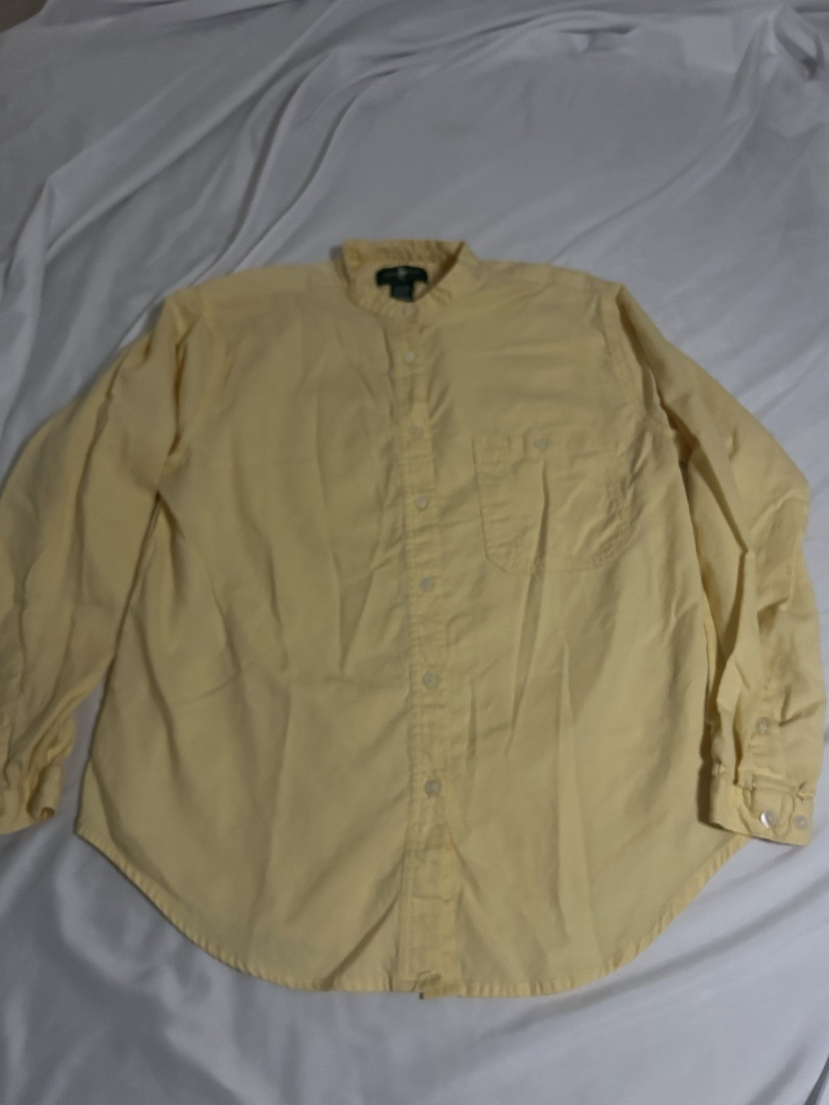 Vintage 80s Women’s Hunt Club Button Up Shirt Yellow Preppy Sz Medium 8/10