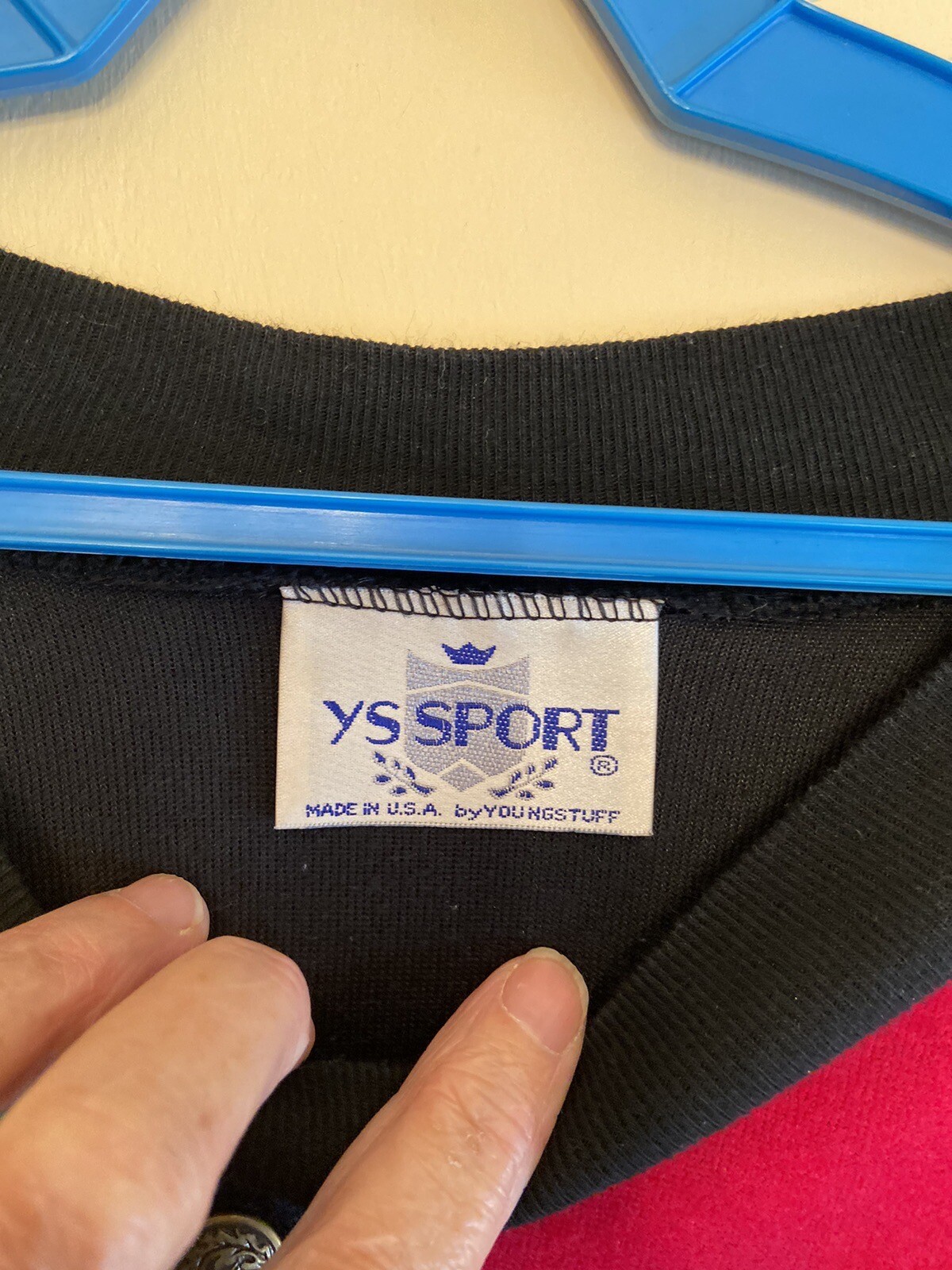 YS Sport Vtg Velvet Tunic Pullover Decorative Buttons No Size Or Care Tags