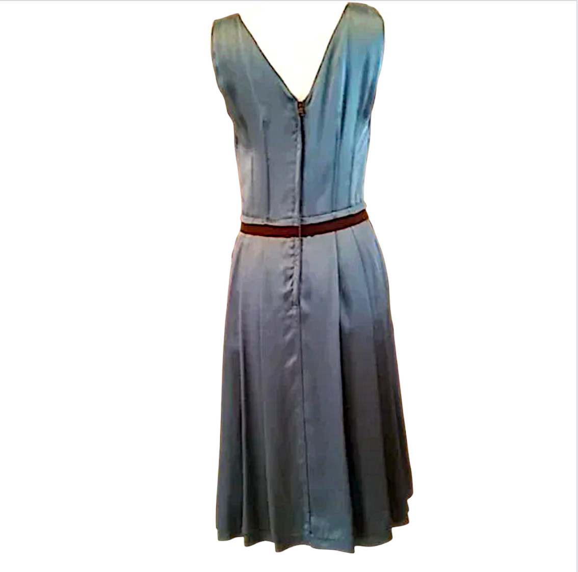 Dolce & Gabbana Vintage Teal Silk Dress Italy Sz 42 (US 4-6 S/M) ($1995)