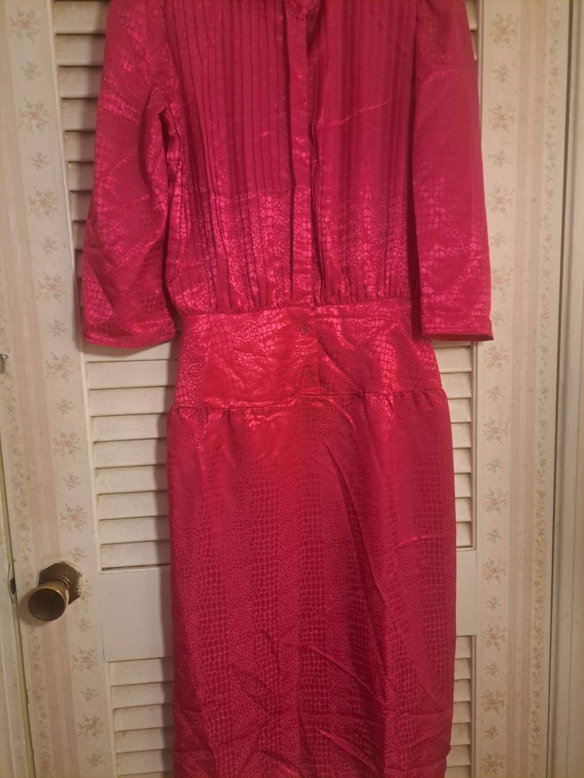 Vintage 70/80s Billy Jack For Her Red Polyester Dress Size 6/8