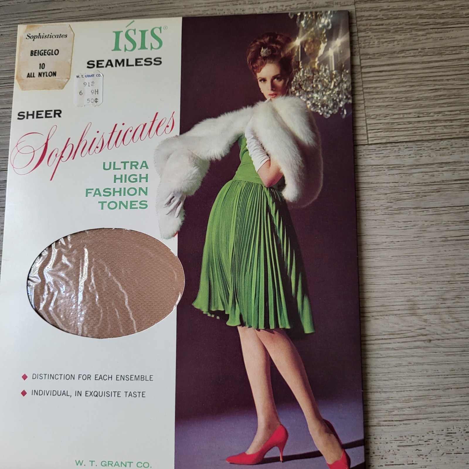 VTG ISIS Seamless Sheer Womens 10 Sophisticates Pantyhose New 60’s