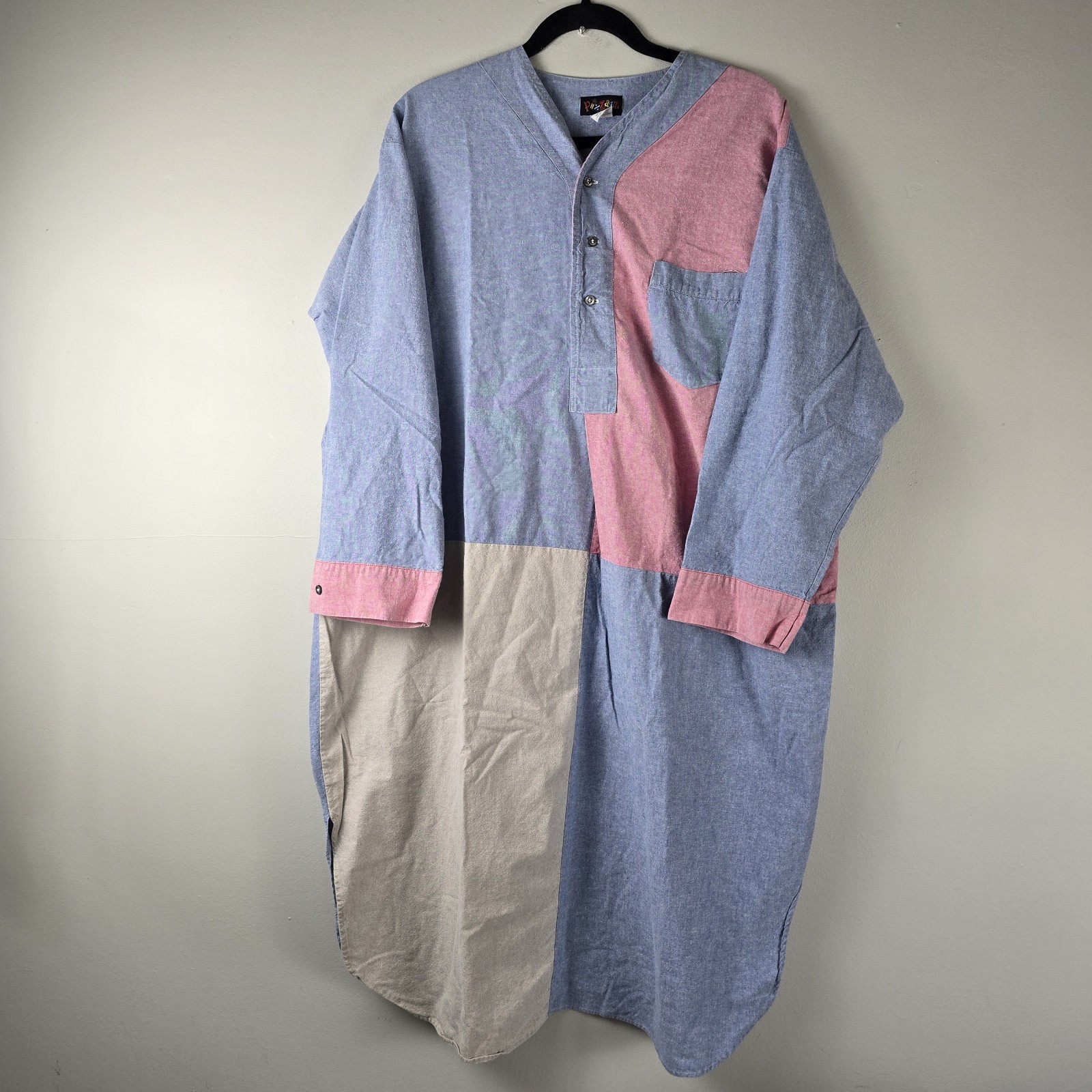 Vintage 90’s Pizzazz Paneled Shirt Dress Oversized L/XL