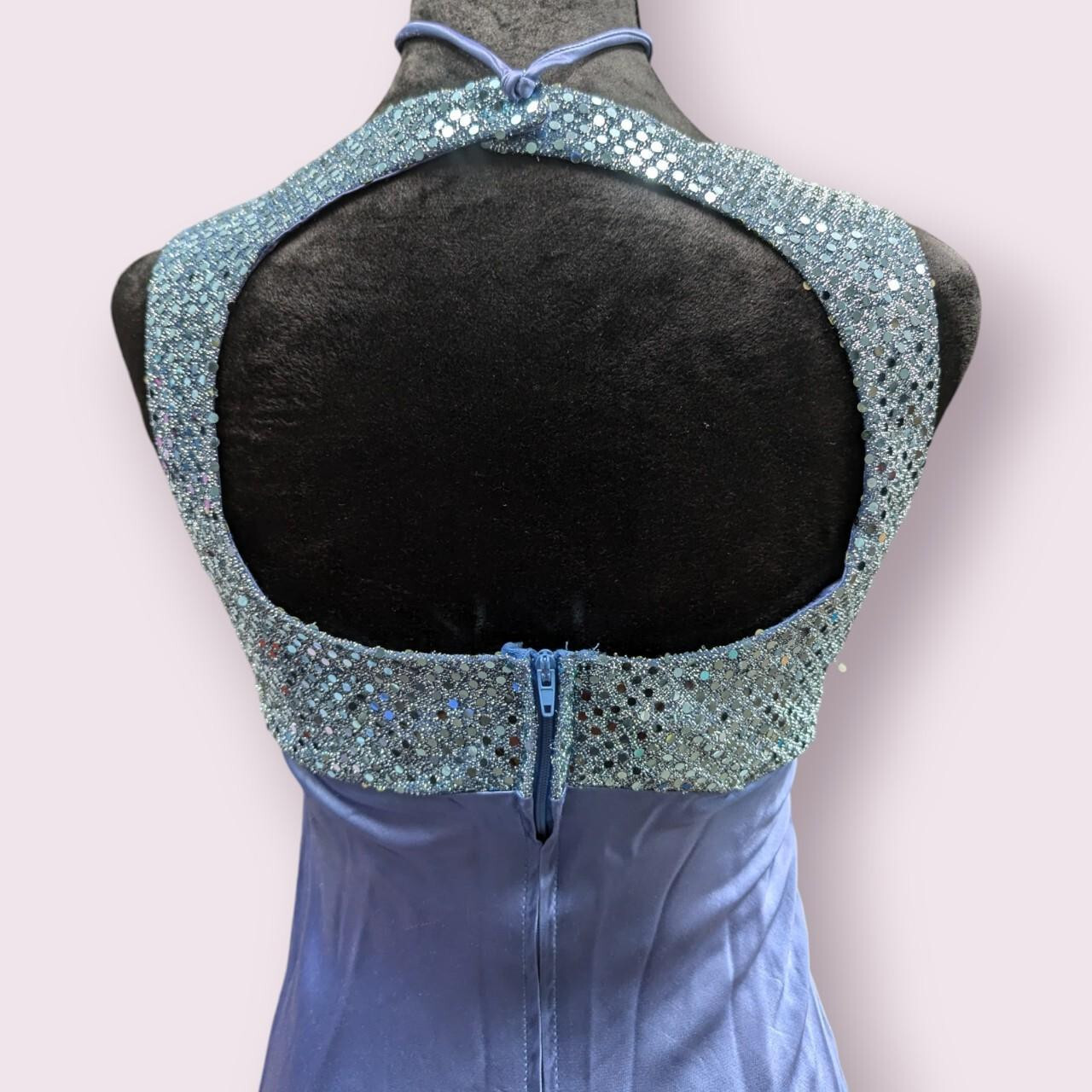 Size 3 Vintage 90s 579 Mermaid Open Back Maxi Prom Dress