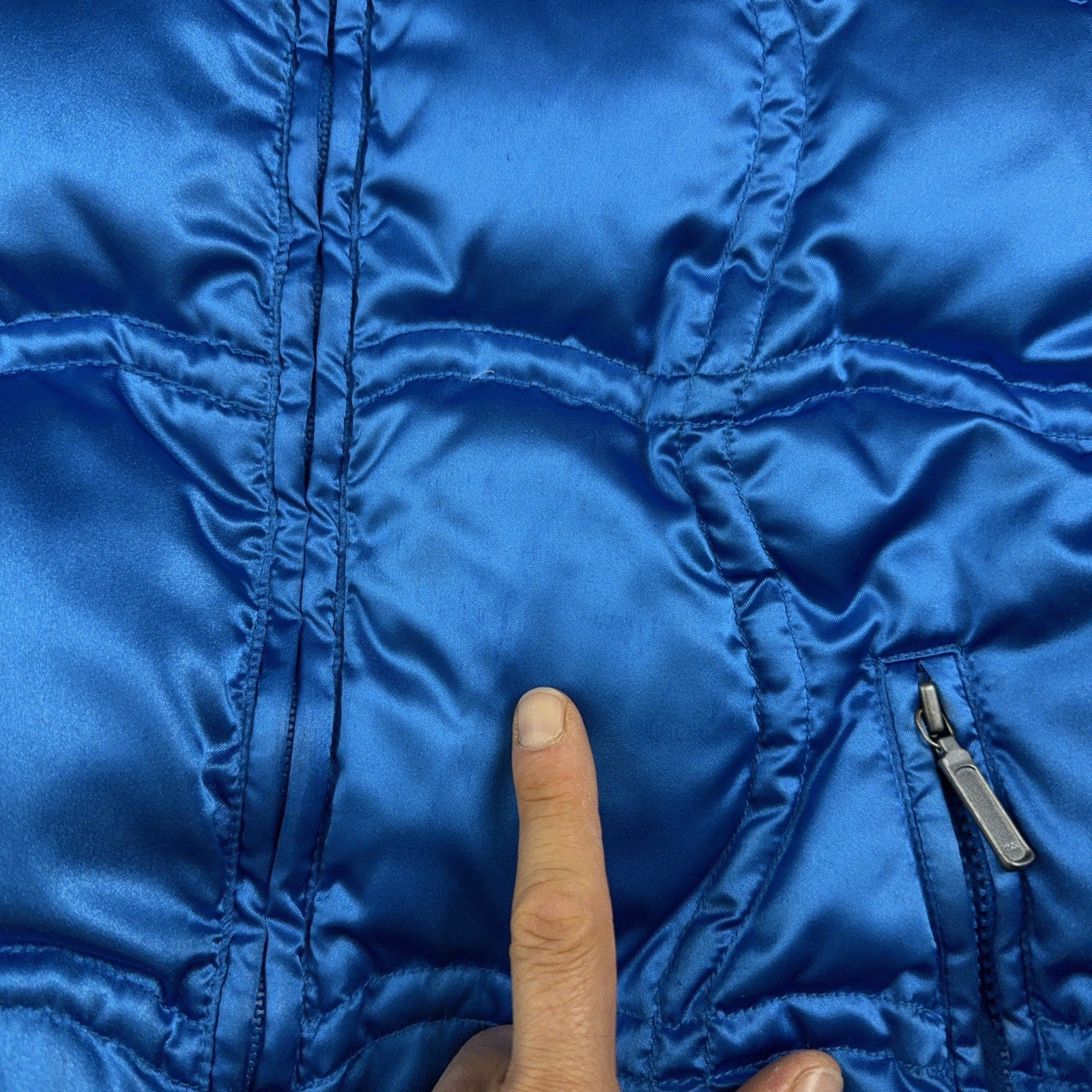 Vintage 80s 90s Snuggler by Kaelin Shiny Blue Down Puffer Ski Jacket US6